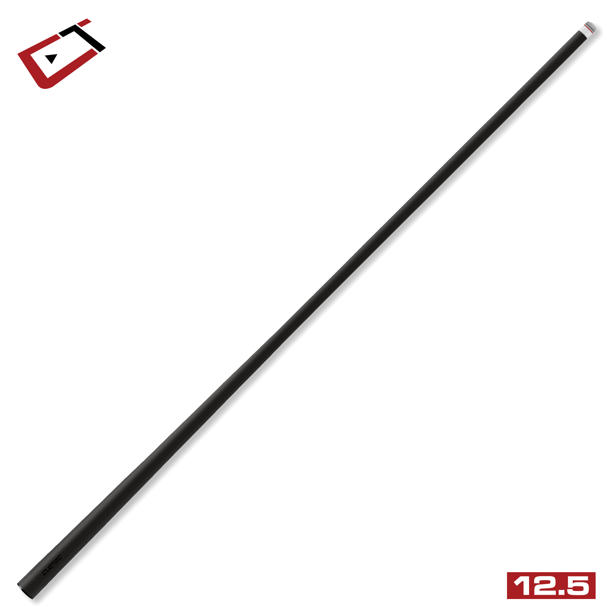 BAGUETTE DE BILLARD CUETEC CYNERGY NOIRE ET ARGENT X RAW AVEC WRAP EN POLYMÈRE PERFORÉ 12.5 MM 19 OZ