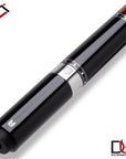 Baguette de billard Cuetec Cynergy Truewood Mappa Burl I, rouge et noir, sans grip, 12,5 mm, 19 oz