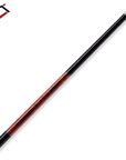 Baguette de billard Cuetec Cynergy Truewood Mappa Burl I, rouge et noir, sans grip, 11,8 mm, 19 oz