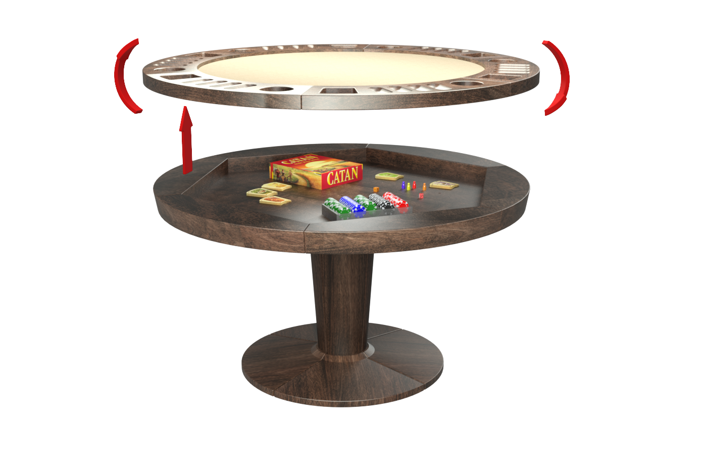 BISTRO TABLE DE JEUX RONDE