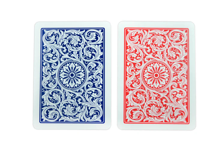 COPAG JEU DE CARTES POKER EN PLASTIQUE  SÉRIE 1546 ROUGE ET BLEU FORMAT STANDARD