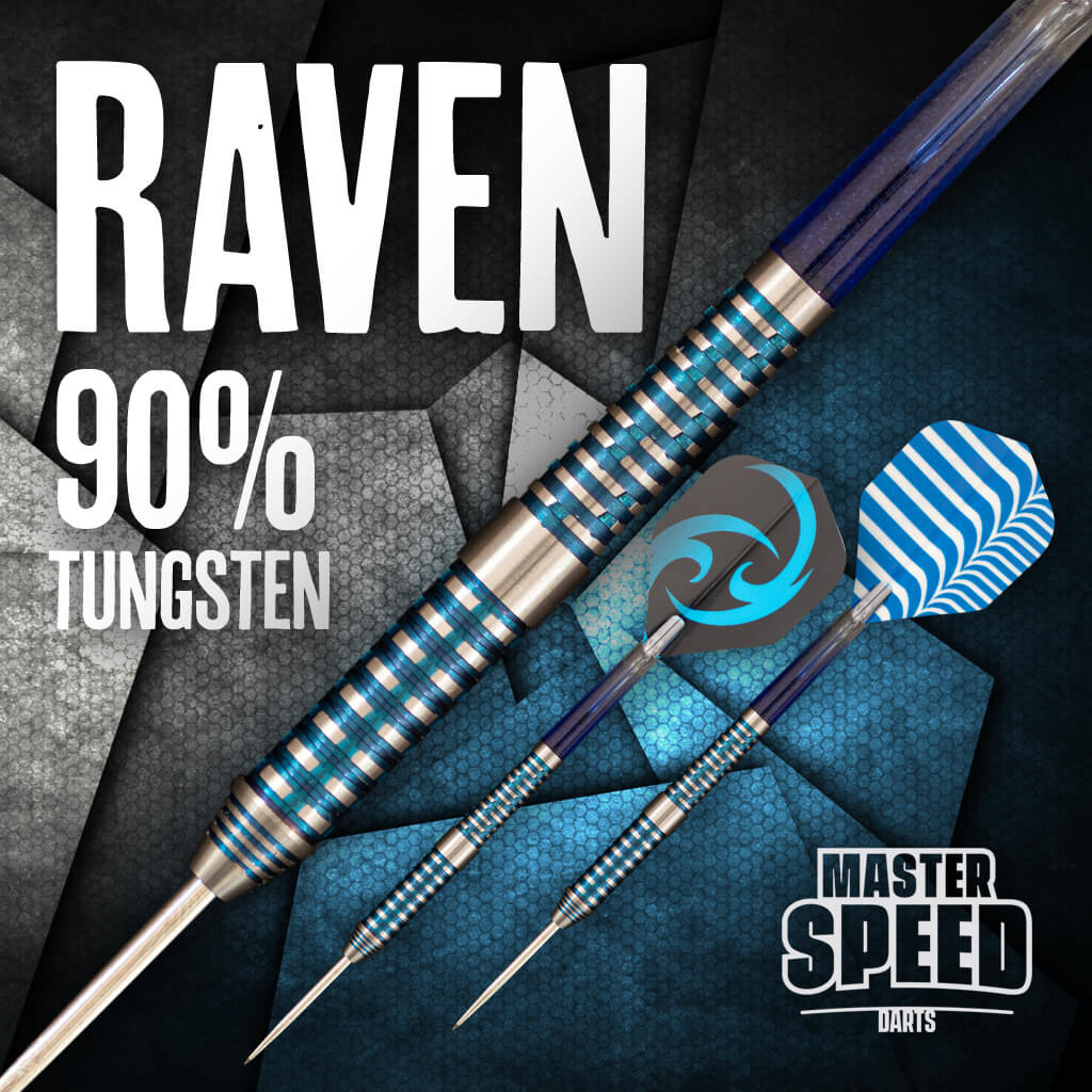 MASTER SPEED RAVEN 90% TUNGSTEN STEEL TIP DARTS