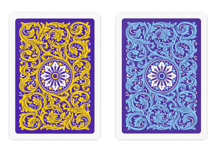 COPAG JEU DE CARTES POKER EN PLASTIQUE NEOTERIC DOUBLE ENSEMBLE JUMBO 1546 VIOLET ET BLEU ET JAUNE