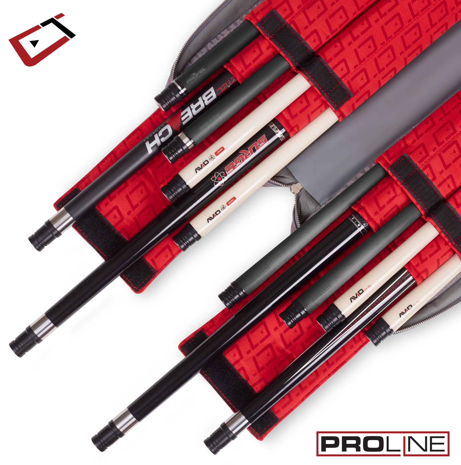 ÉTUI POUR BAGUETTE DE BILLARD CUETEC PROLINE 4 MANCHES 8 FLÈCHES GRIS