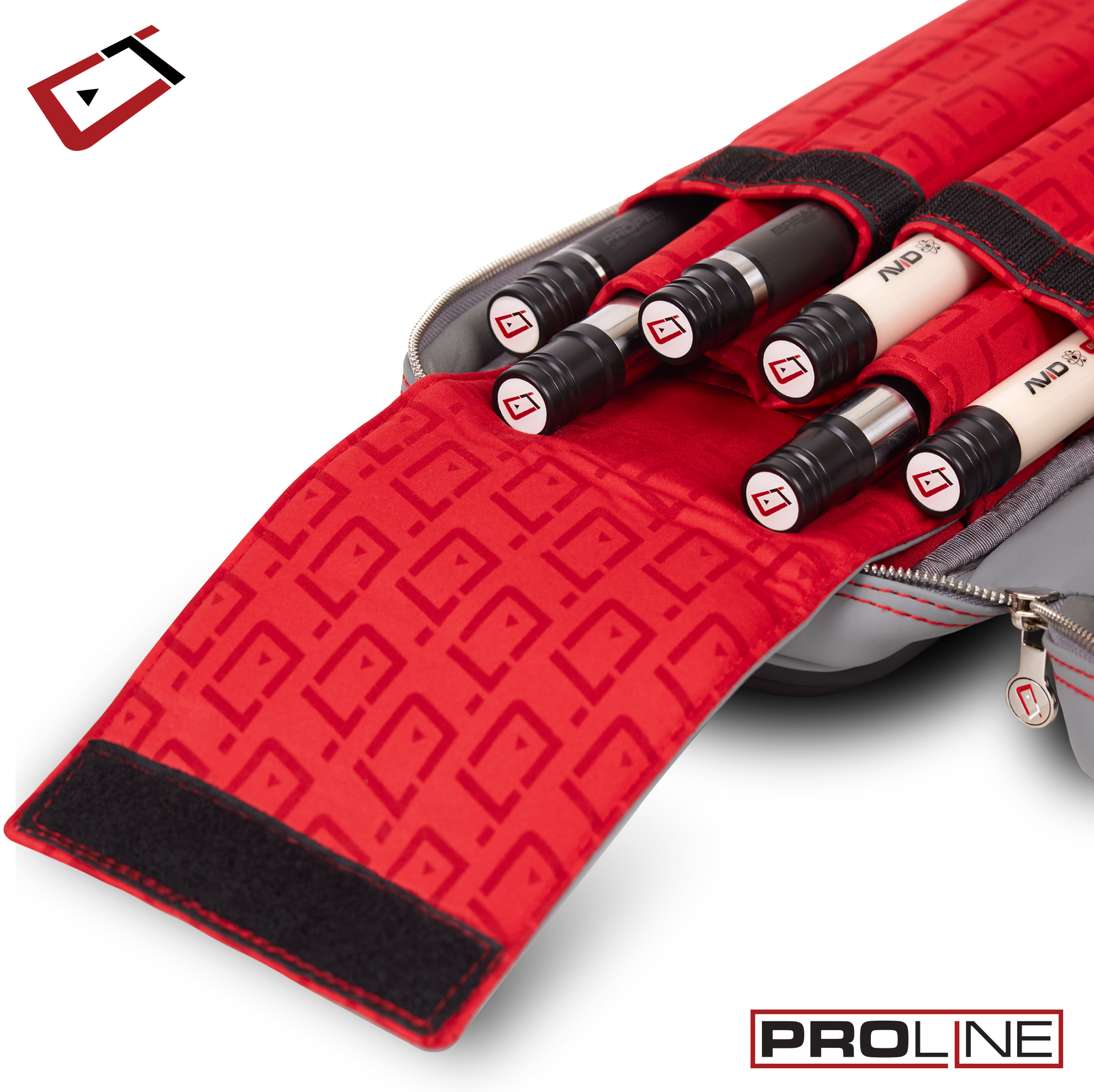 ÉTUI POUR BAGUETTE DE BILLARD CUETEC PROLINE 4 MANCHES 8 FLÈCHES GRIS