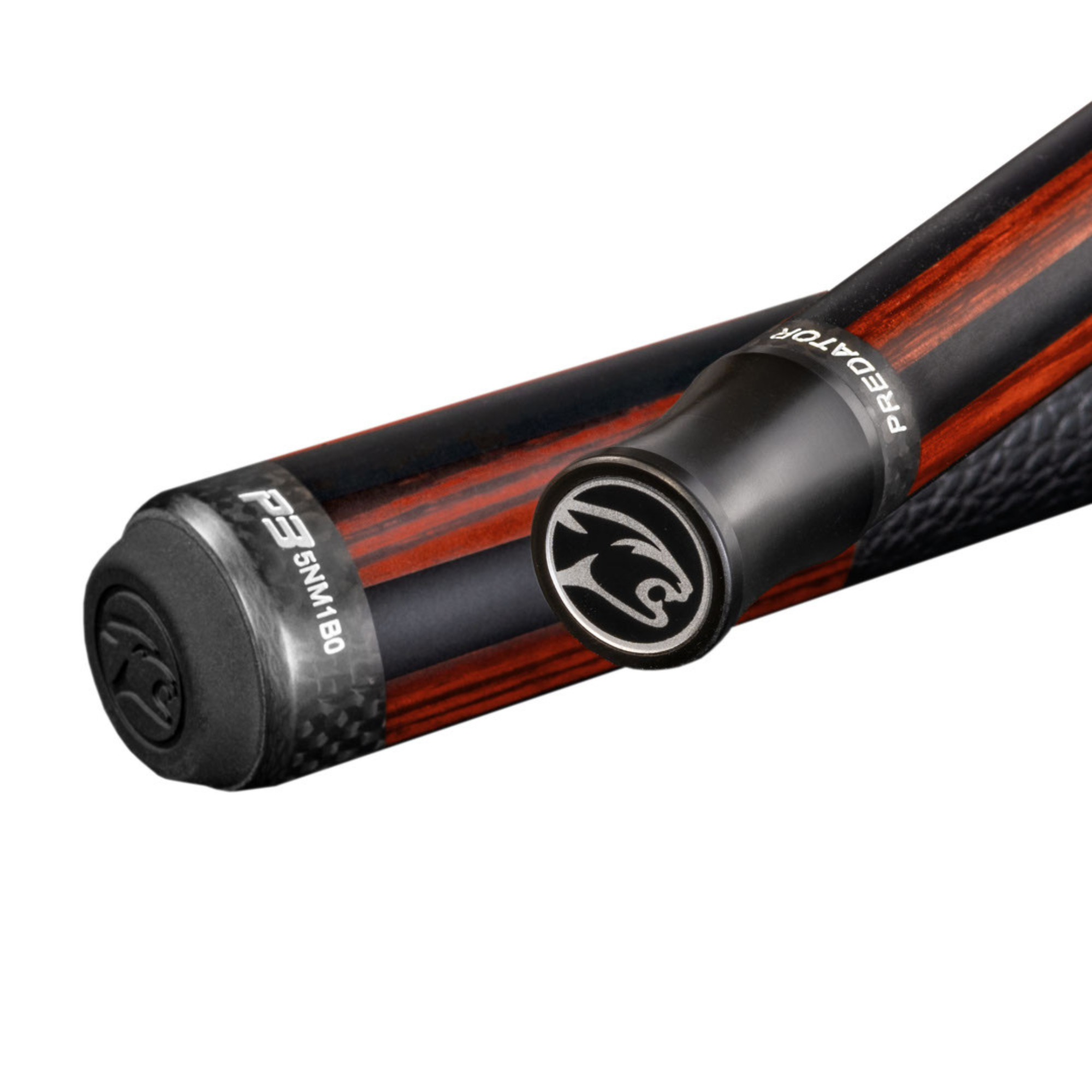 PREDATOR P3 REVO RED TIGER POOL CUE WITH LUXE LEATHER WRAP (SHAFT NOT INCLUDED)