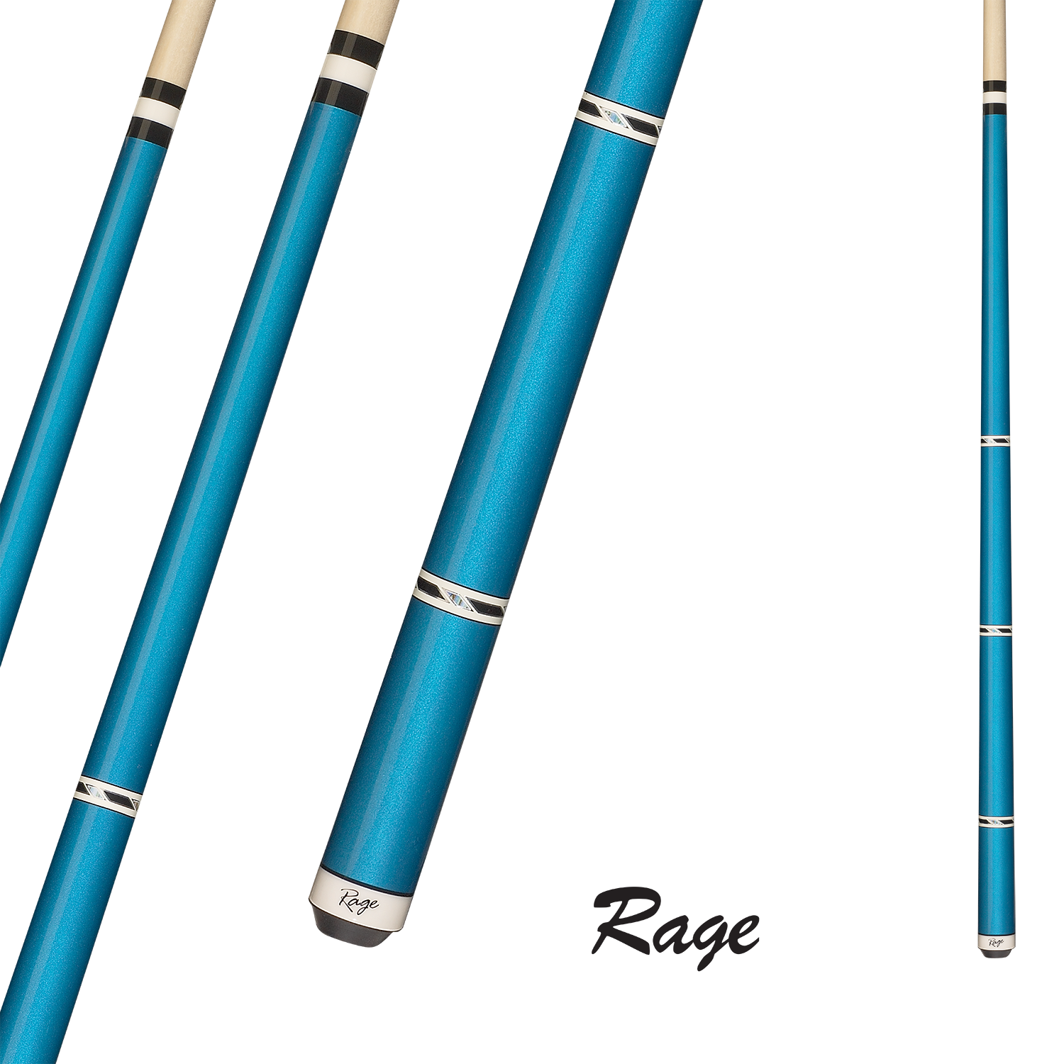 RAGE POOL CUE METALIC BLUE CHARGER 13MM 19OZ