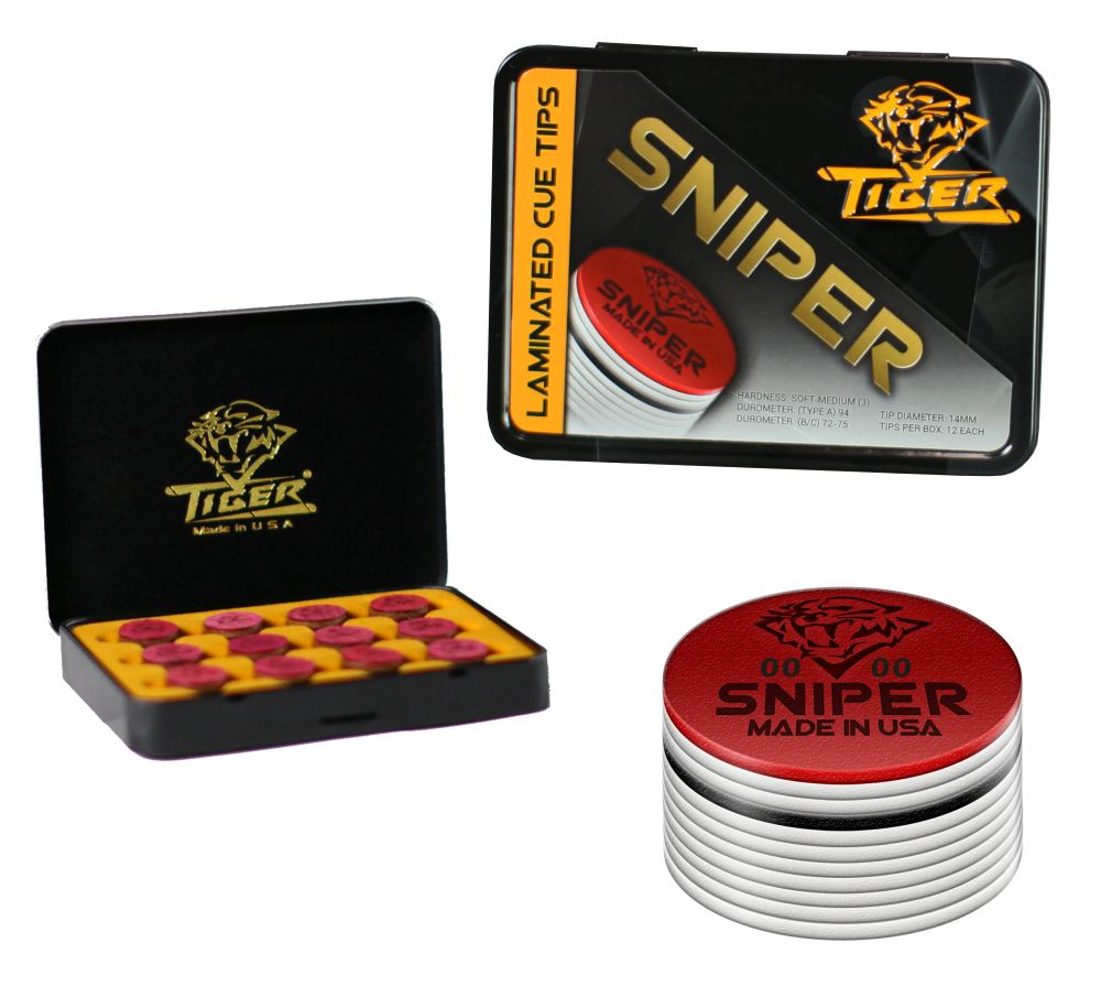 PROCÉDÉ DE QUEUE DE BILLARD TIGER SNIPER LAMINÉE - MEDIUM/SOUPLE