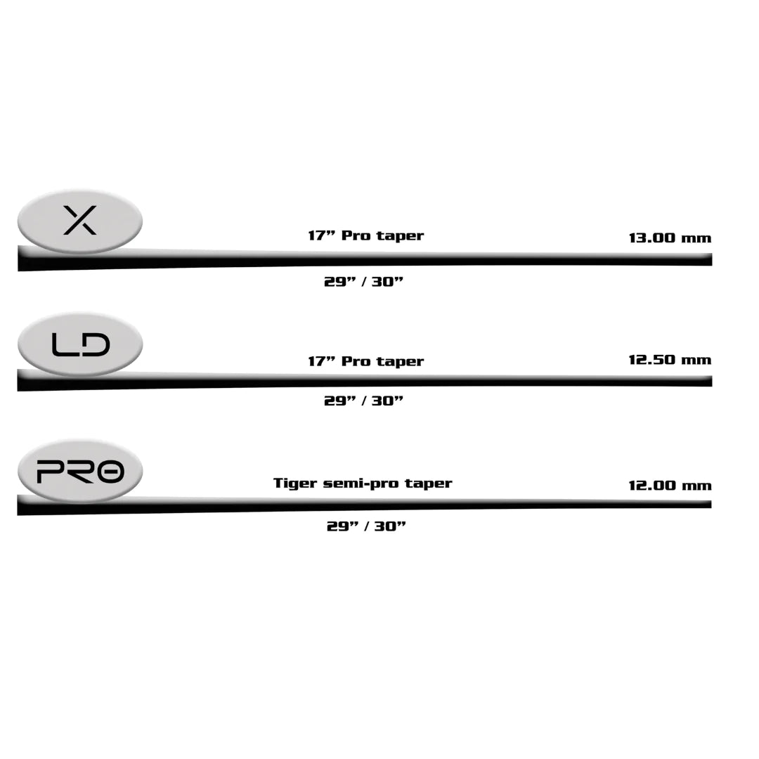 FLÈCHE TIGER FORTIS PRO FIBRE DE CARBON 12.5MM UNI-LOC NOIR