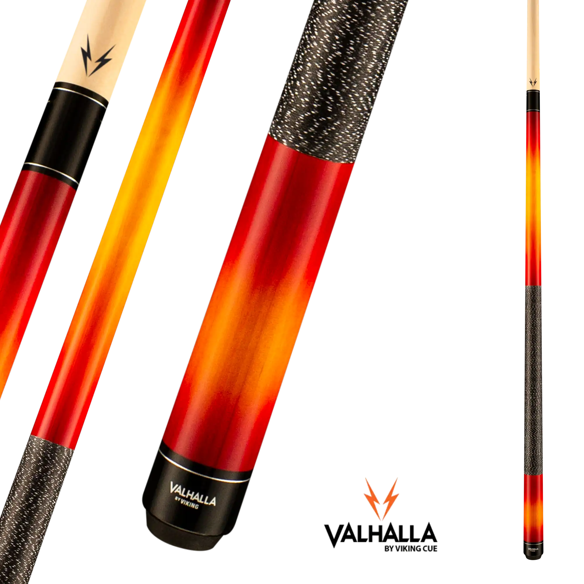 BAGUETTE DE BILLARD VIKING VALHALLA VA238 ROUGE ET JAUNE WRAP EN LIN 13MM 19OZ
