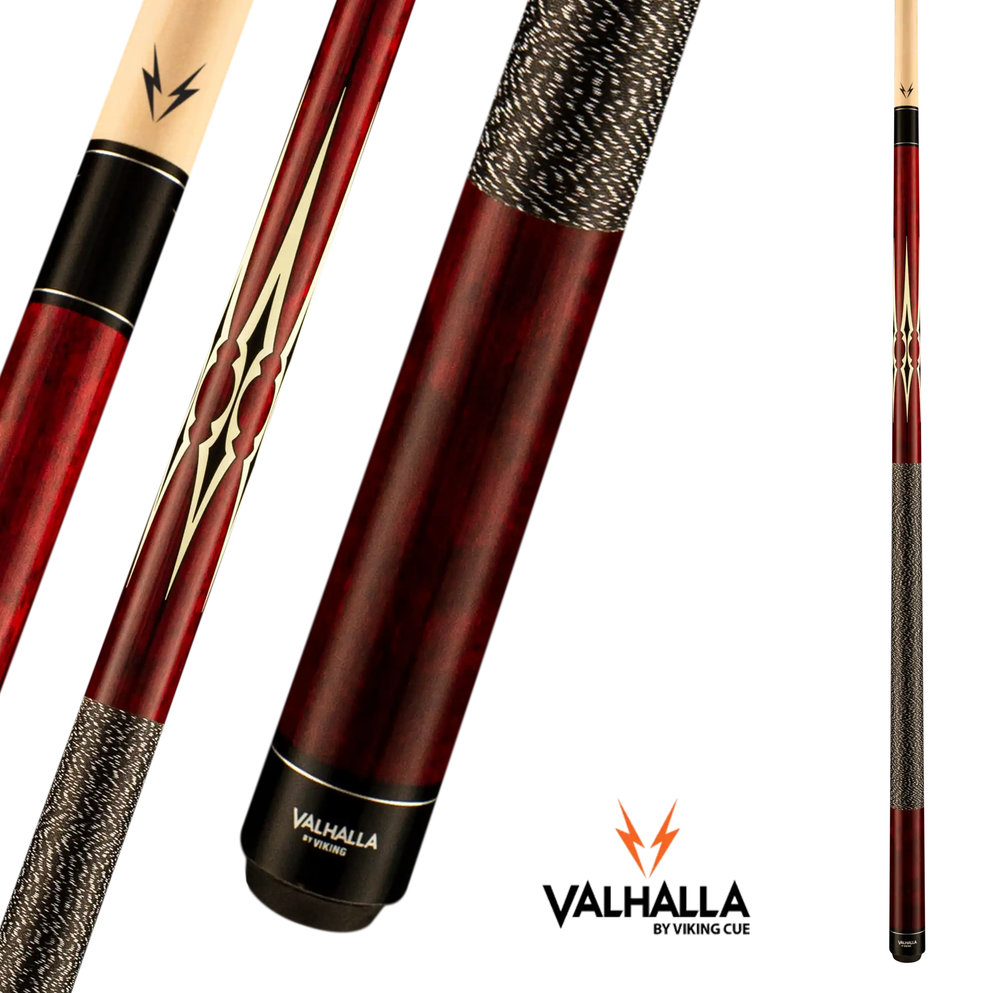 BAGUETTE DE BILLARD VIKING VALHALLA VA232 ROUGE WRAP EN LIN 13MM 19OZ