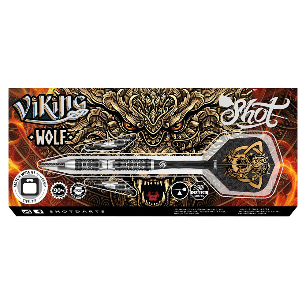 JEU DE FLÉCHETTES SHOT VIKING WOLF POINTE ACIER TUNGSTÈNE 90 %  24G
