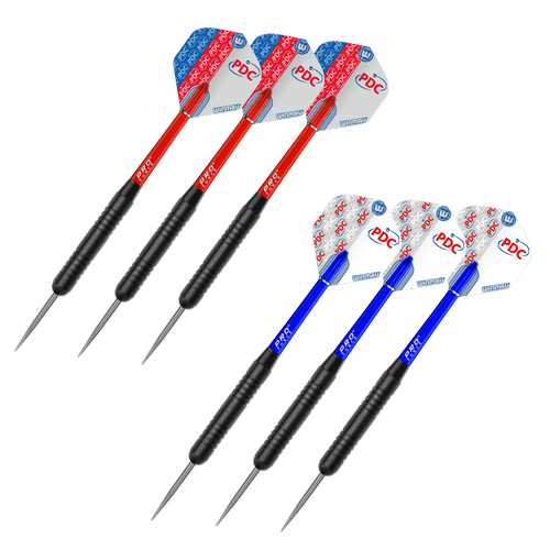 ENSEMBLE DE DARDS WINMAU®, CIBLE DE DARD BLADE 6  DARDS EN LAITON