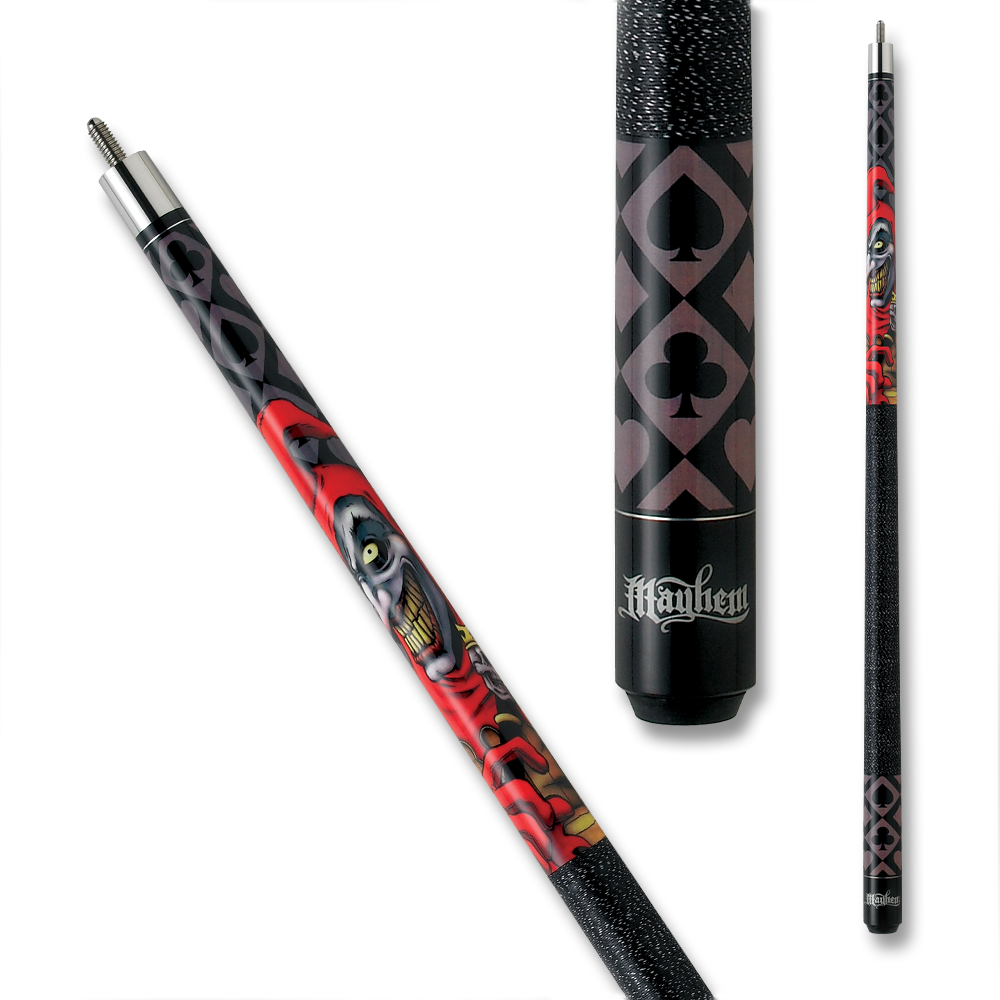 BAGUETTE DE BILLARD ACTION MAY22 GRIP JOKER ET AS NOIR ET ROUGE 13MM 19OZ