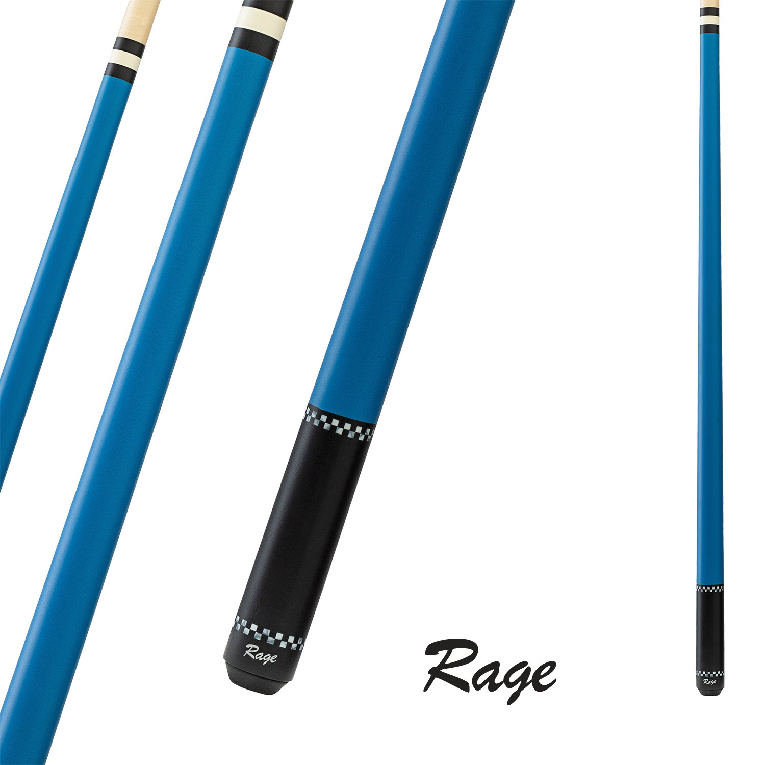 BAGUETTE RAGE RG03 BLEUE DE BRUNSWICK BILLIARDS 13MM 19OZ