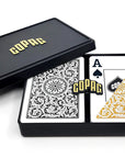 COPAG PLASTIC BRIDGE DECKCARDS 1546 JUMBO BLACK AND GOLD