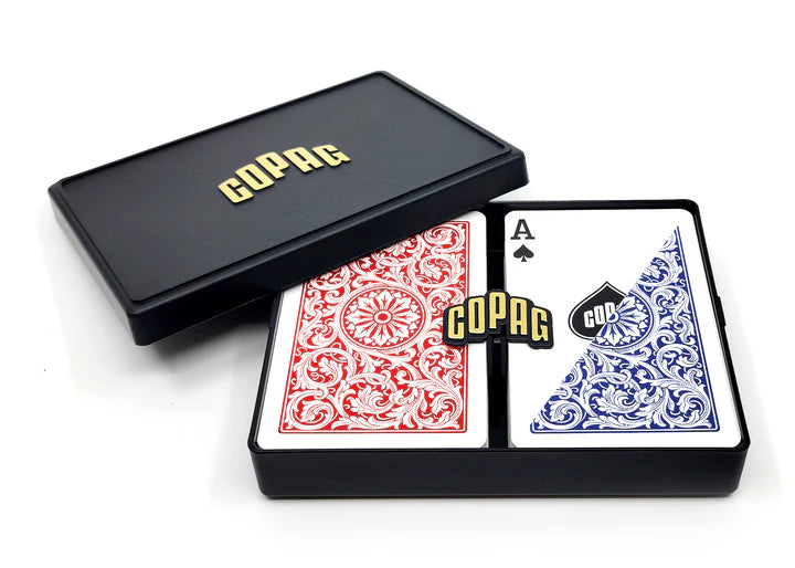 COPAG PLASTIQUE BRIDGE  DECKCARDS 1546 REGULAR RED AND BLUE