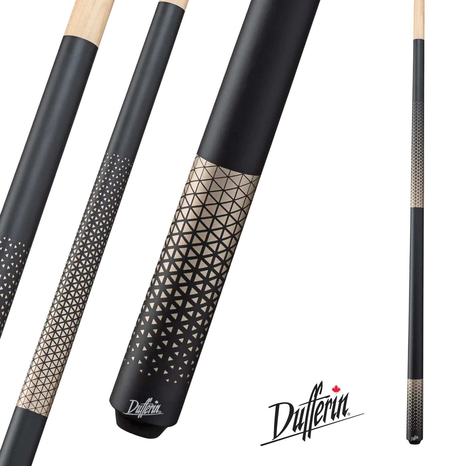 BAGUETTE DE BILLARD DUFFERIN NOIR ET BEIGE D-348 19 OZ 13 MM