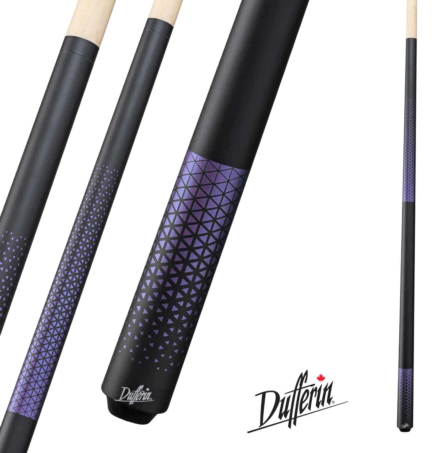 BAGUETTE DE BILLARD DUFFERIN NOIR ET VIOLET D-349 19 OZ 13 MM