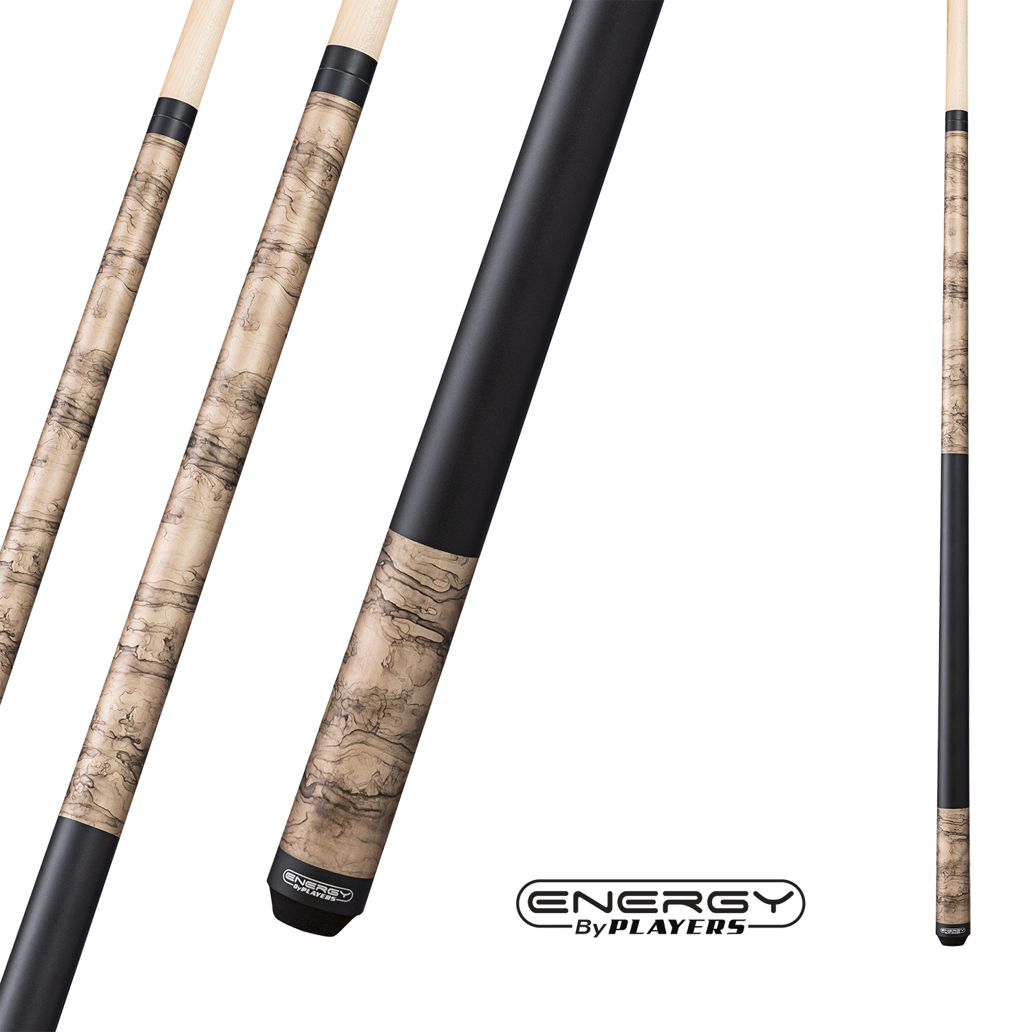 BAGUETTE DE BILLARD ENERGY PAR PLAYERS  MAT CHAMPAGNE FUMÉ 13 MM 19 OZ