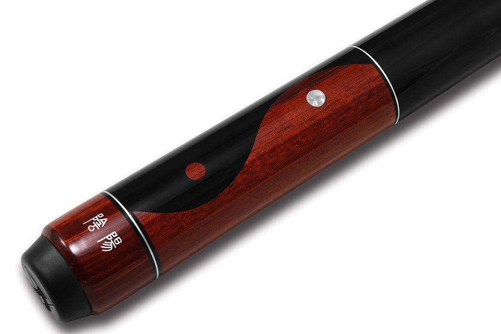 BAGUETTE DE BILLARD FALCON YIN YANG BRUN ET NOIR 13MM 19OZ