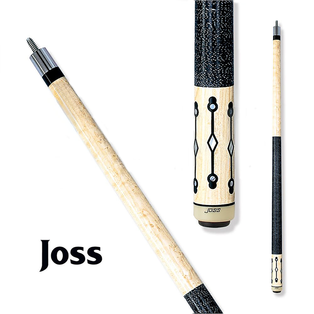 BAGUETTE DE BILLARD JOSS JOS02 CRÈME ET NOIR AVEC GRIP 13MM 19OZ