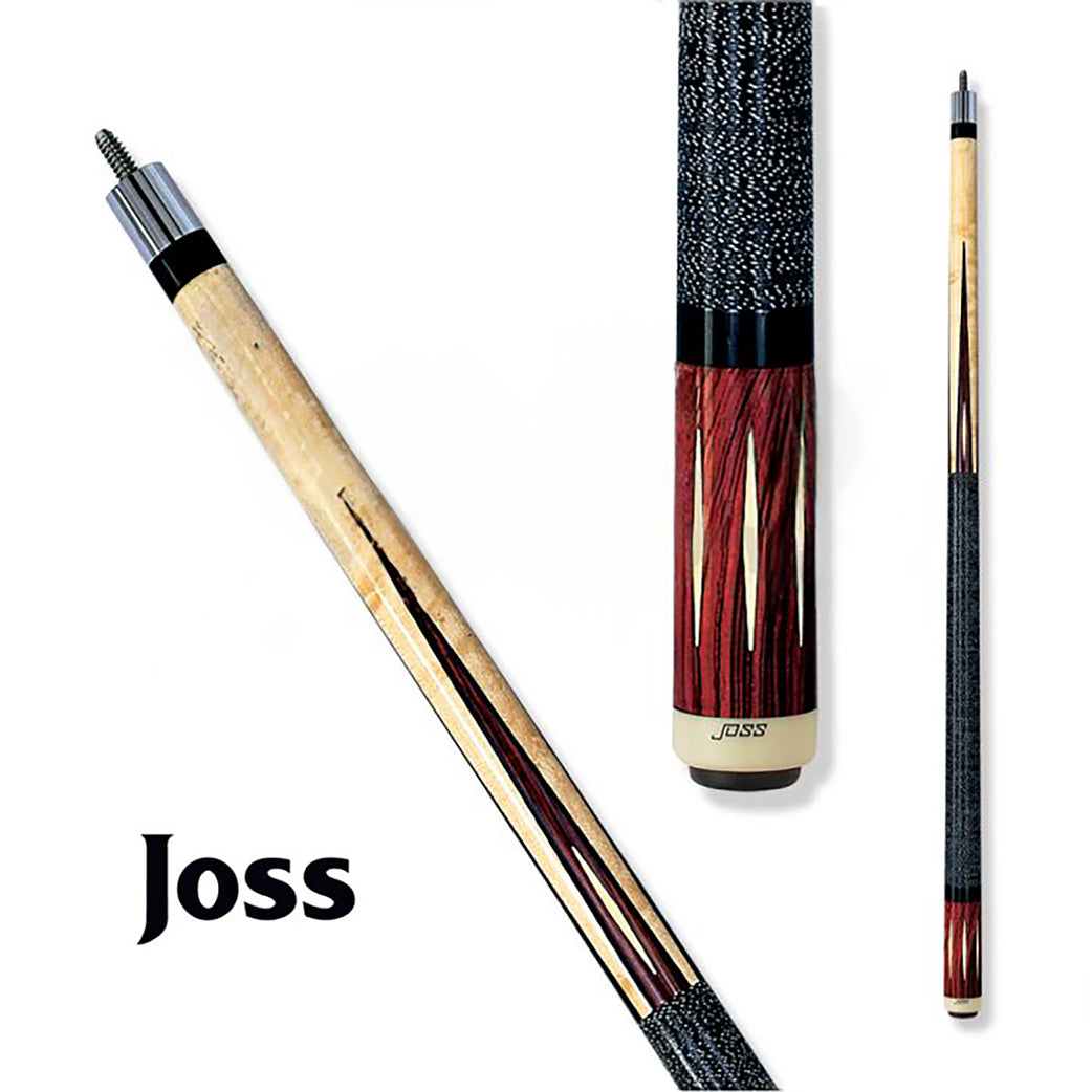 BAGUETTE DE BILLARD JOSS JOS04 AVEC GRIP ROUGE ET CRÈME 13MM 19OZ