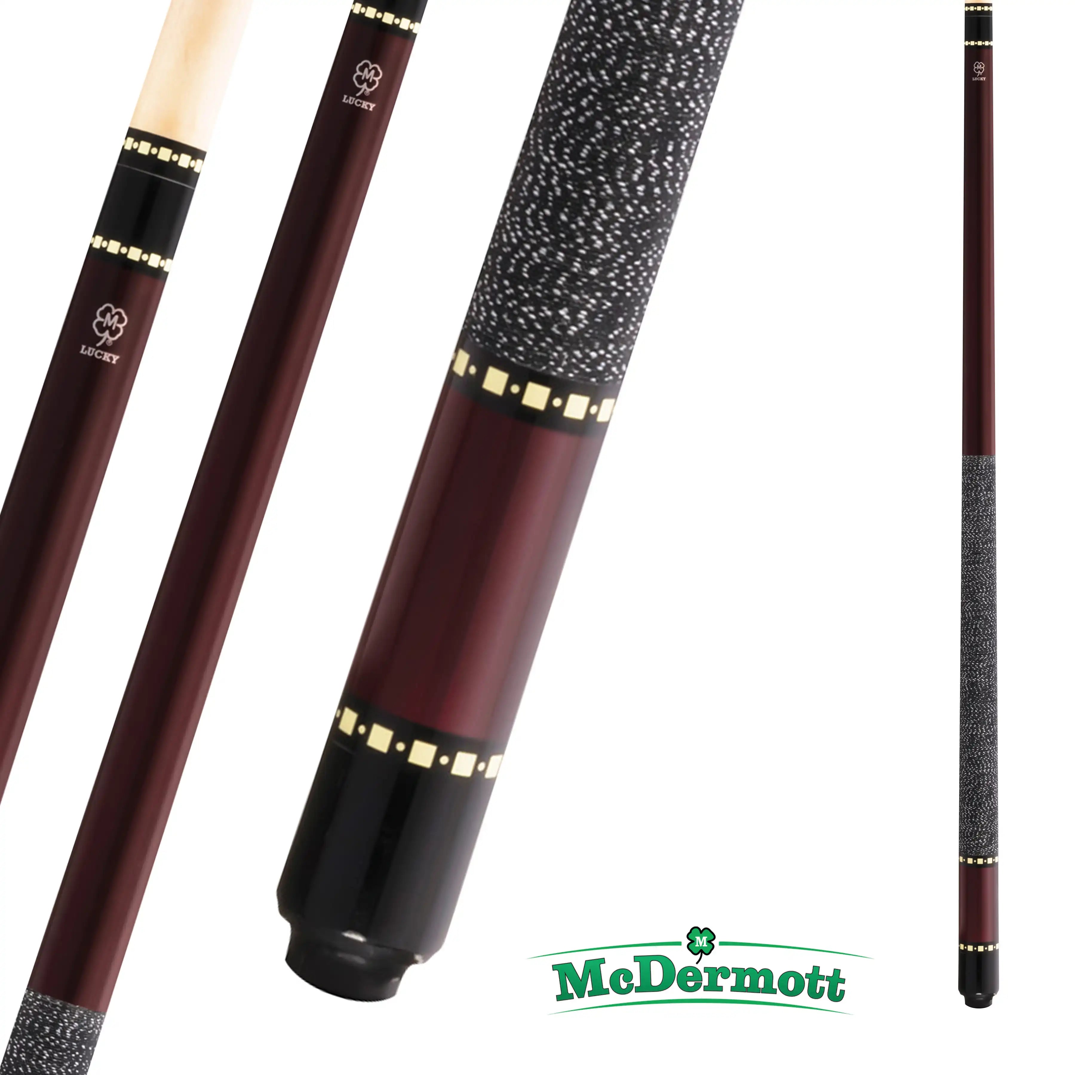 BAGUETTE DE BILLARD MCDERMOTT LUCKY SERIES L10 ROUGE MÉTALLIQUE 13MM 19OZ