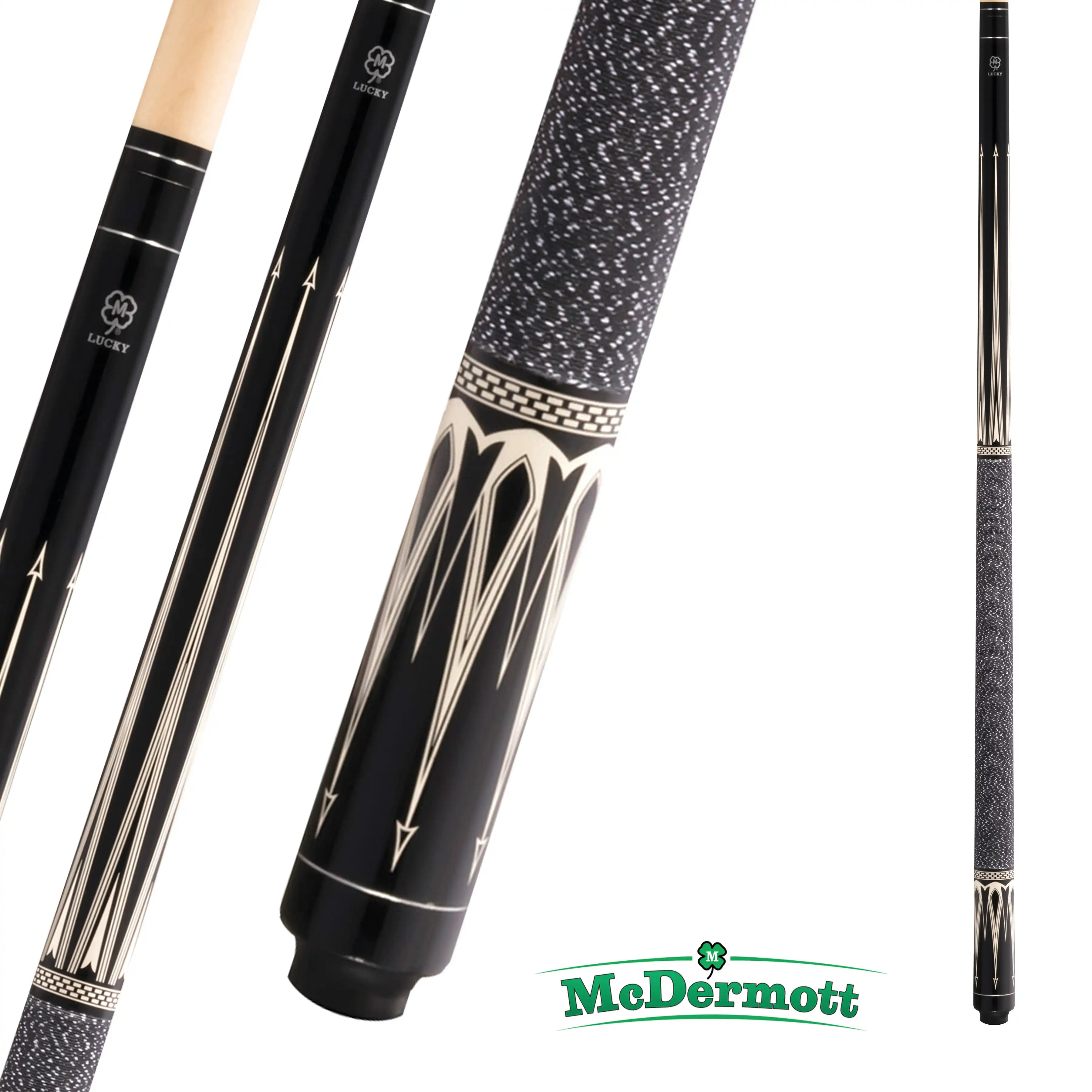 BAGUETTE DE BILLARD MCDERMOTT LUCKY SERIES L22 NOIR ET BLANC 13MM 19OZ