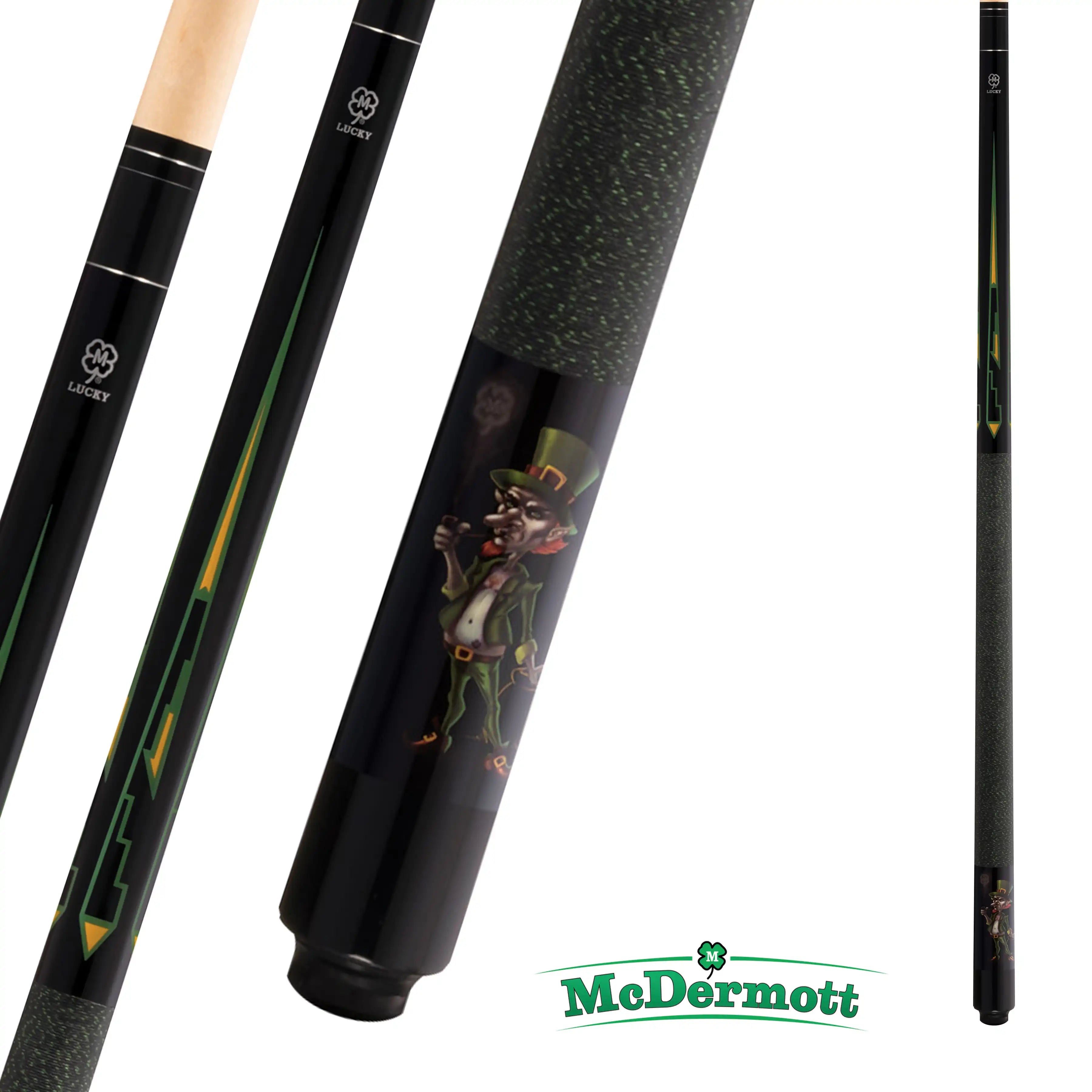 BAGUETTE DE BILLARD MCDERMOTT LUCKY SERIES L65 NOIR ET VERT 13MM 19OZ