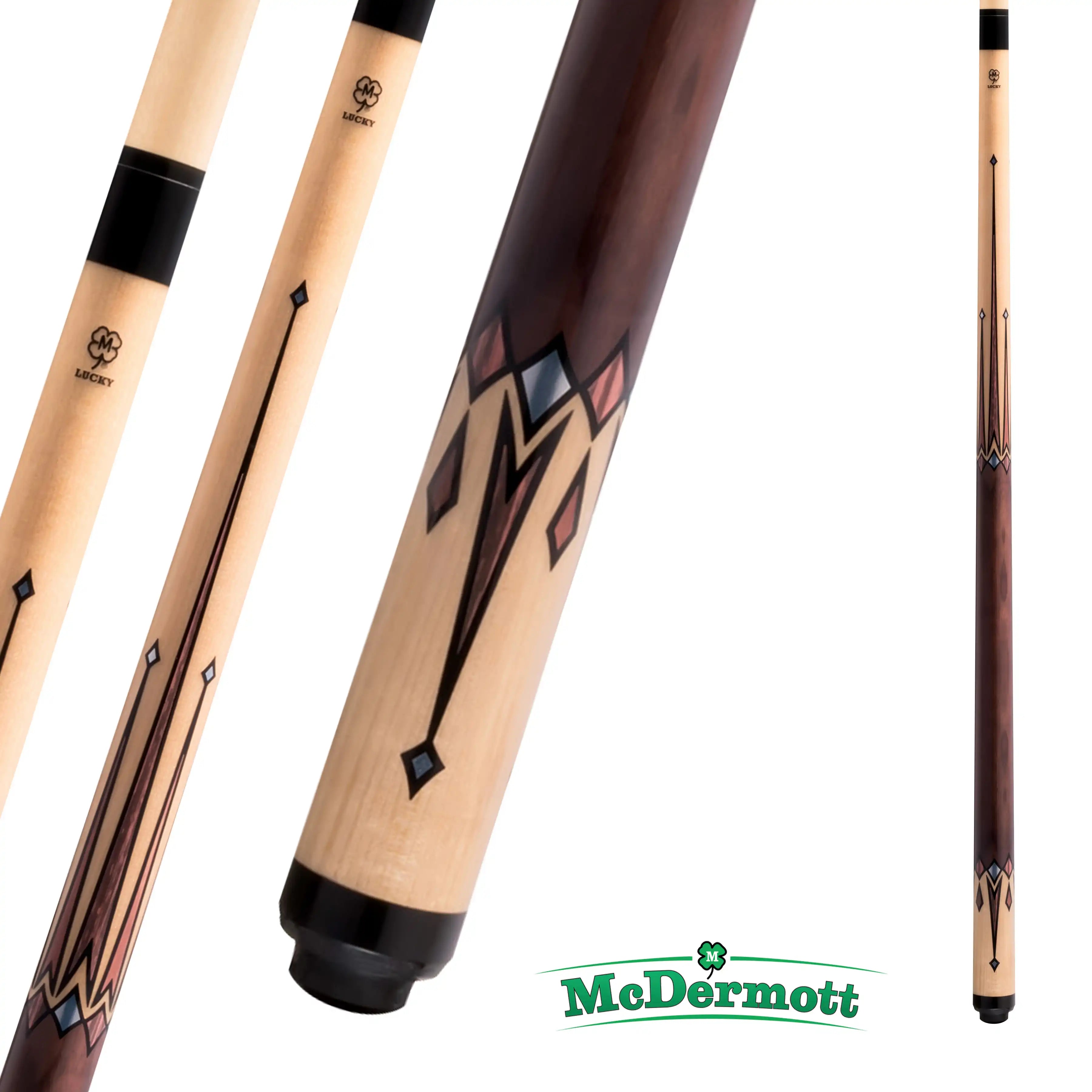 BAGUETTE DE BILLARD MCDERMOTT LUCKY SERIES L76 BEIGE ET BRUN 13MM 19OZ