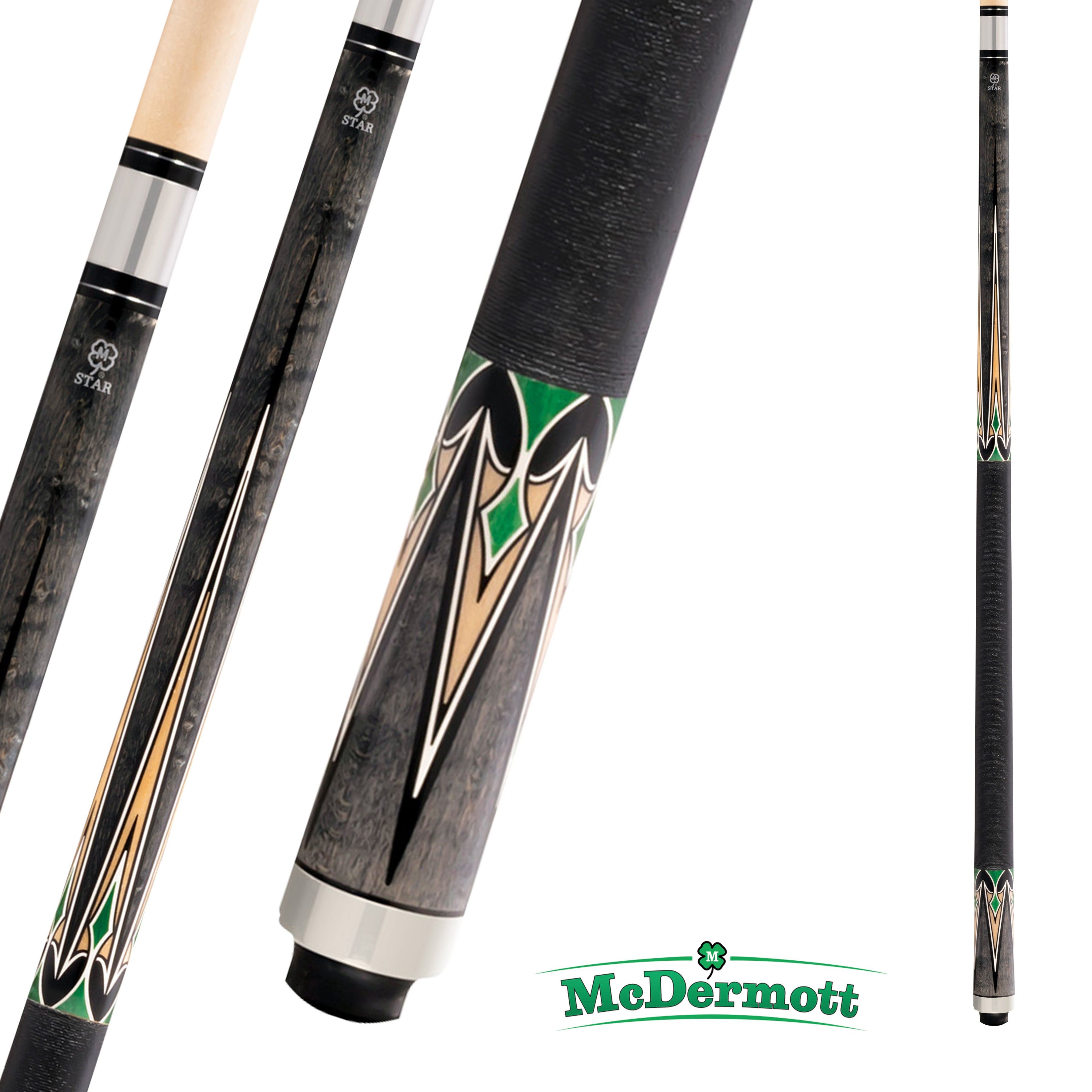 BAGUETTE DE BILLARD MCDERMOTT STAR SERIES S59 GRIS ET VERT 13MM 19OZ