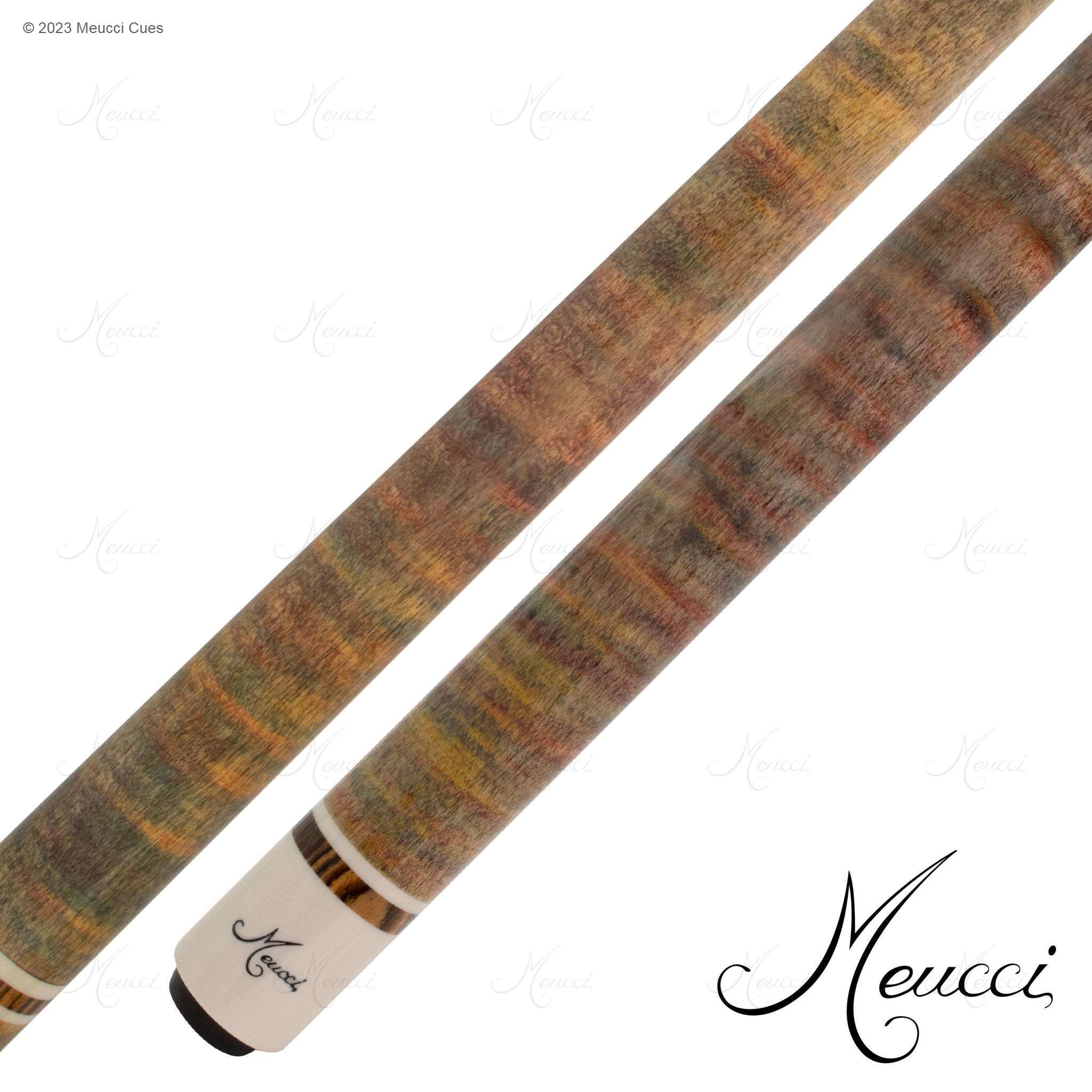 BAGUETTE DE BILLARD MEUCCI ALL NATURAL WOOD 1 ARC-EN-CIEL 12.5MM 19OZ