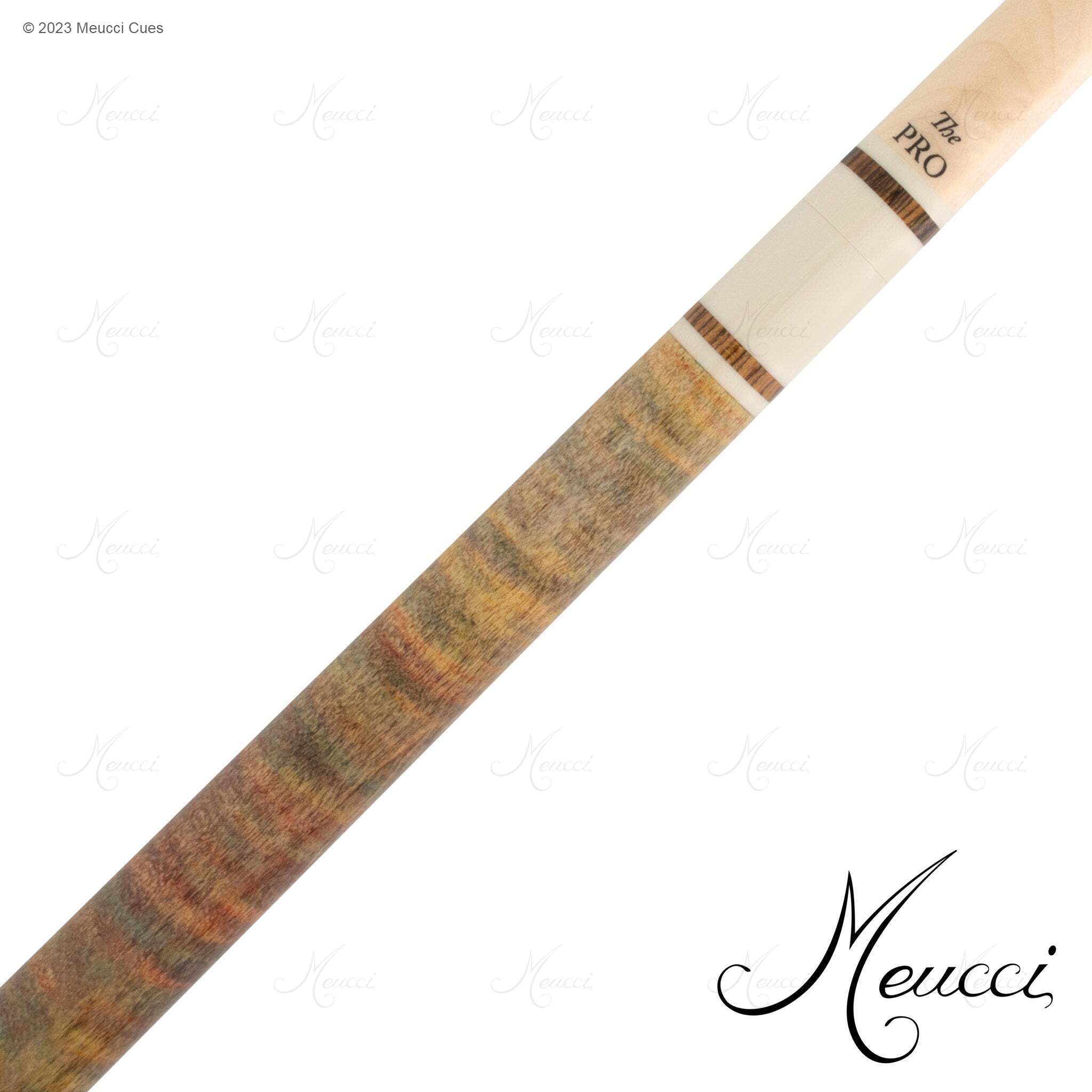 BAGUETTE DE BILLARD MEUCCI ALL NATURAL WOOD 1 ARC-EN-CIEL 12.5MM 19OZ