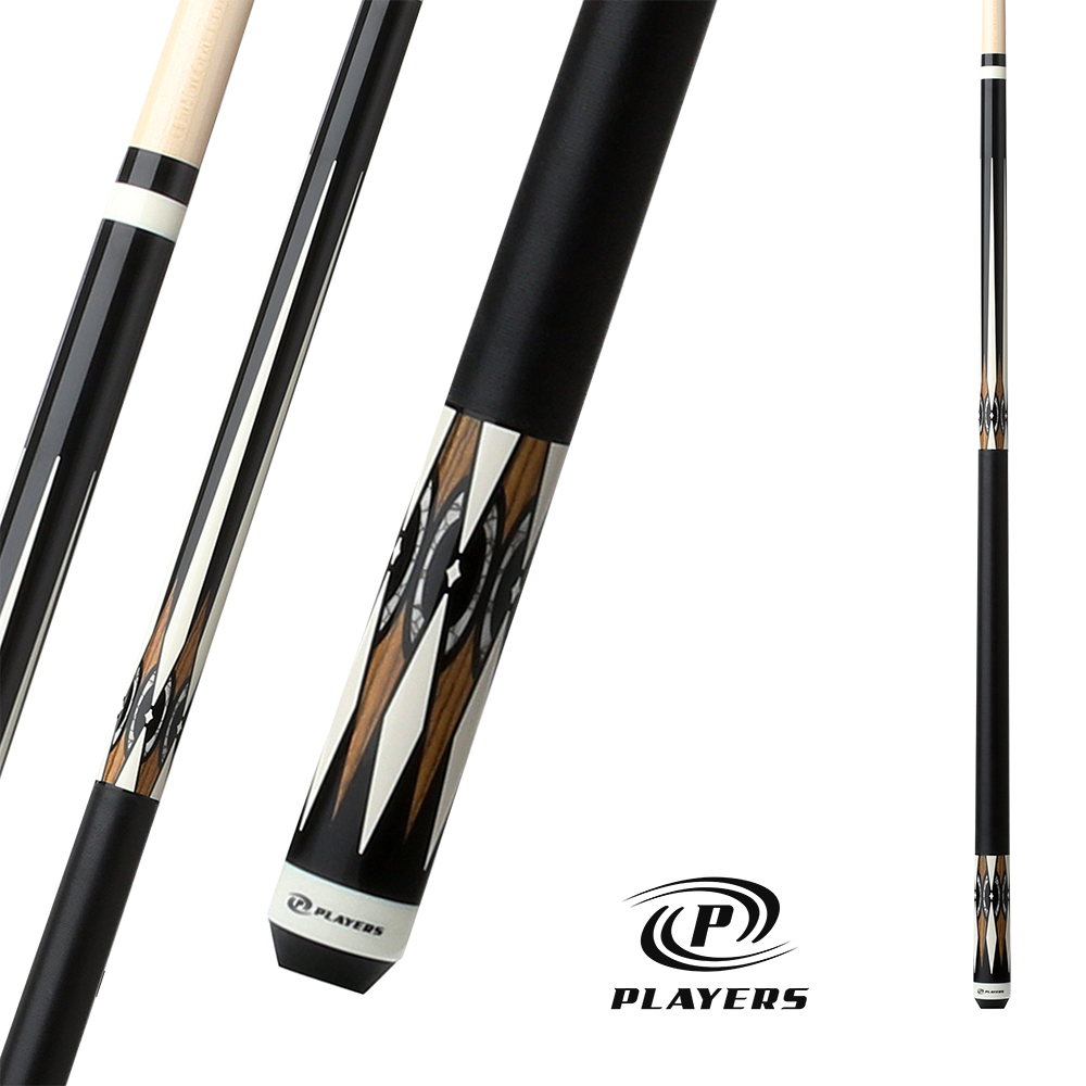 BAGUETTE DE BILLARD PLAYERS NOIR ET BOCOTE GRIP 13MM 19OZ