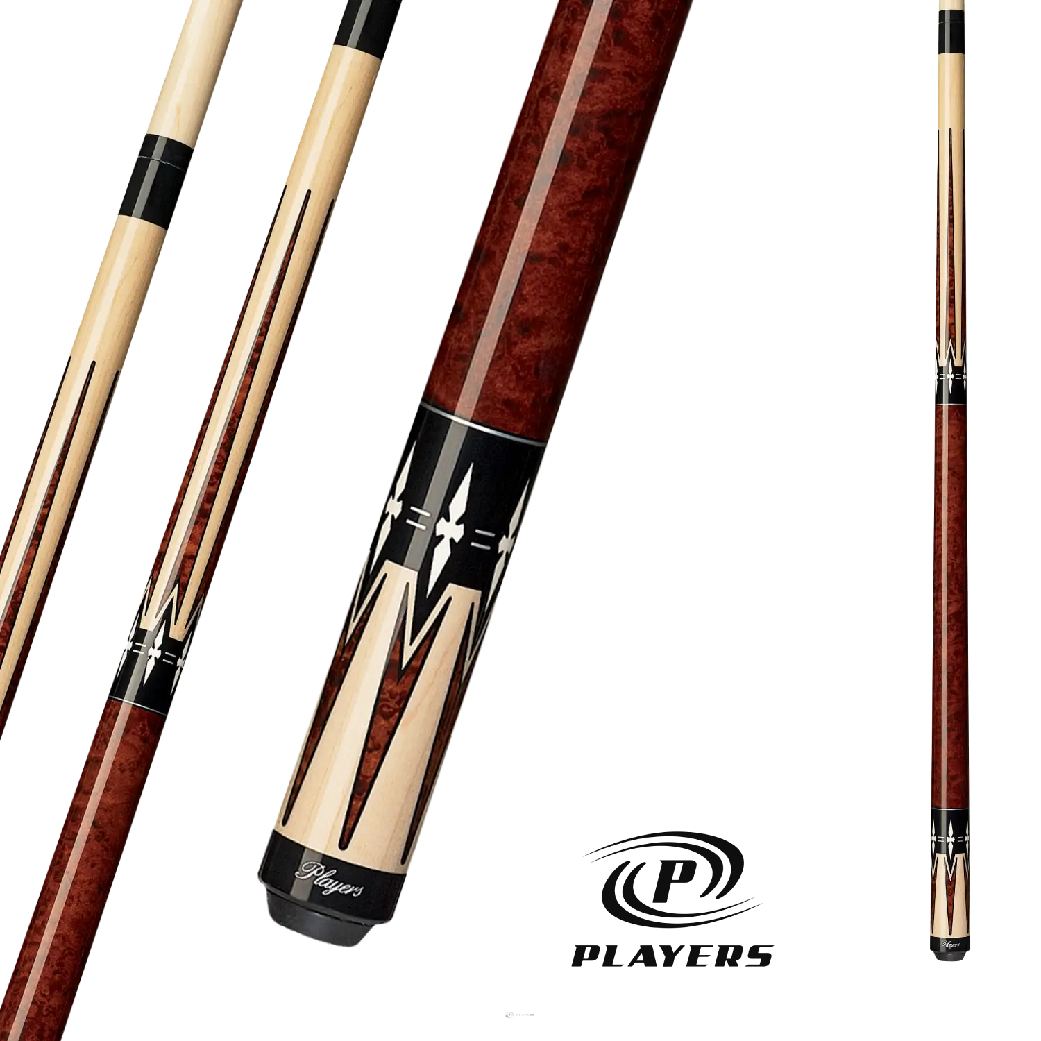 BAGUETTE DE BILLARD PLAYERS CERISE ET NATUREL 19 OZ 13 MM