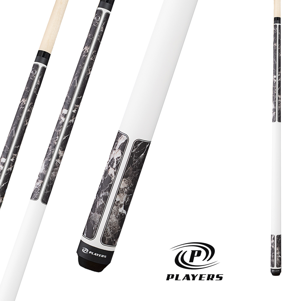 PLAYERS POOL CUE G4145 WHITE AND GREY 13MM 19OZ