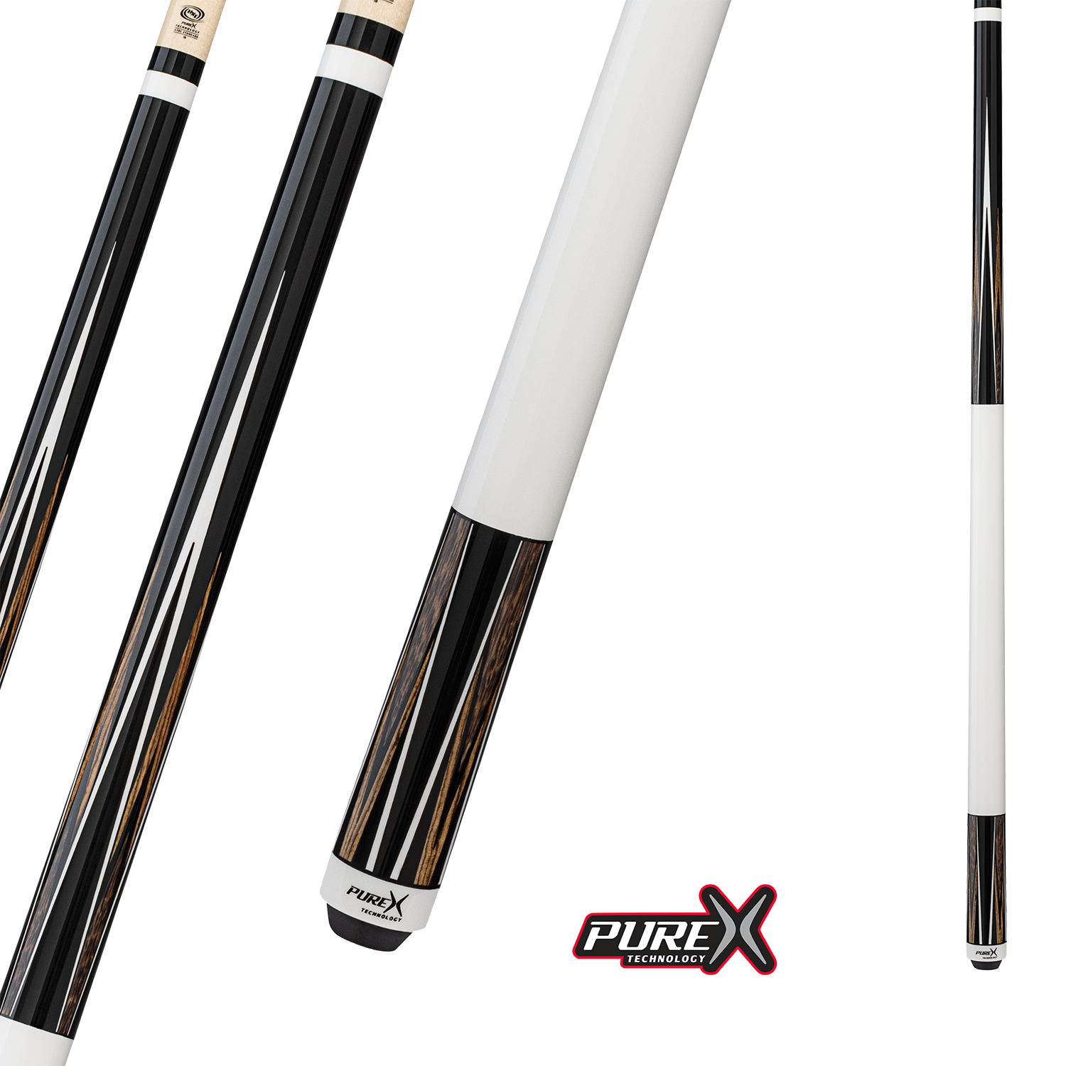 BAGUETTE DE BILLARD PURE X NOIR MINUIT ET POINTES EN BOCOTE BLACK PALM 12.75MM 19OZ