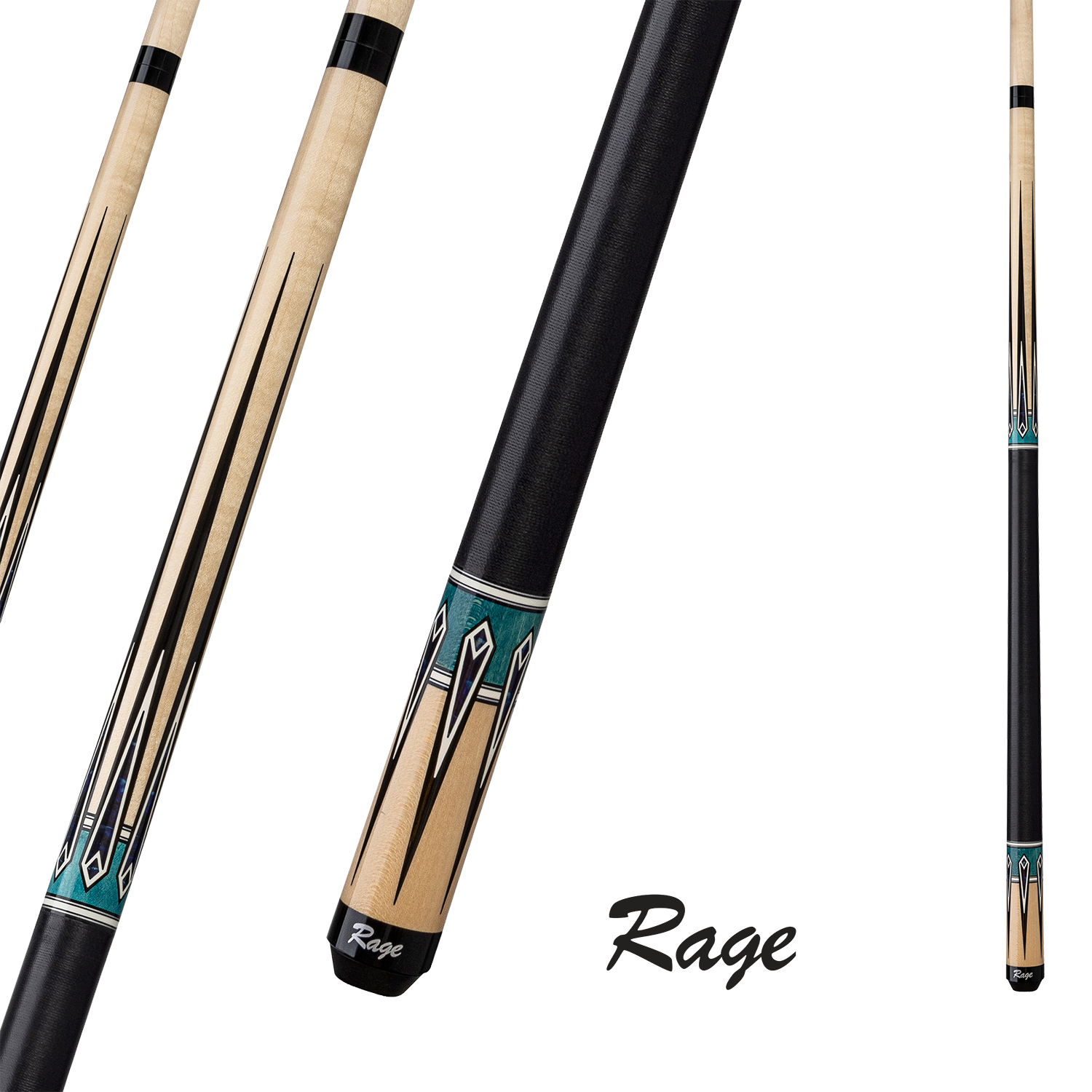 BAGUETTE DE BILLARD RAGE BLUE RIVER 13MM 19OZ AVEC WRAP