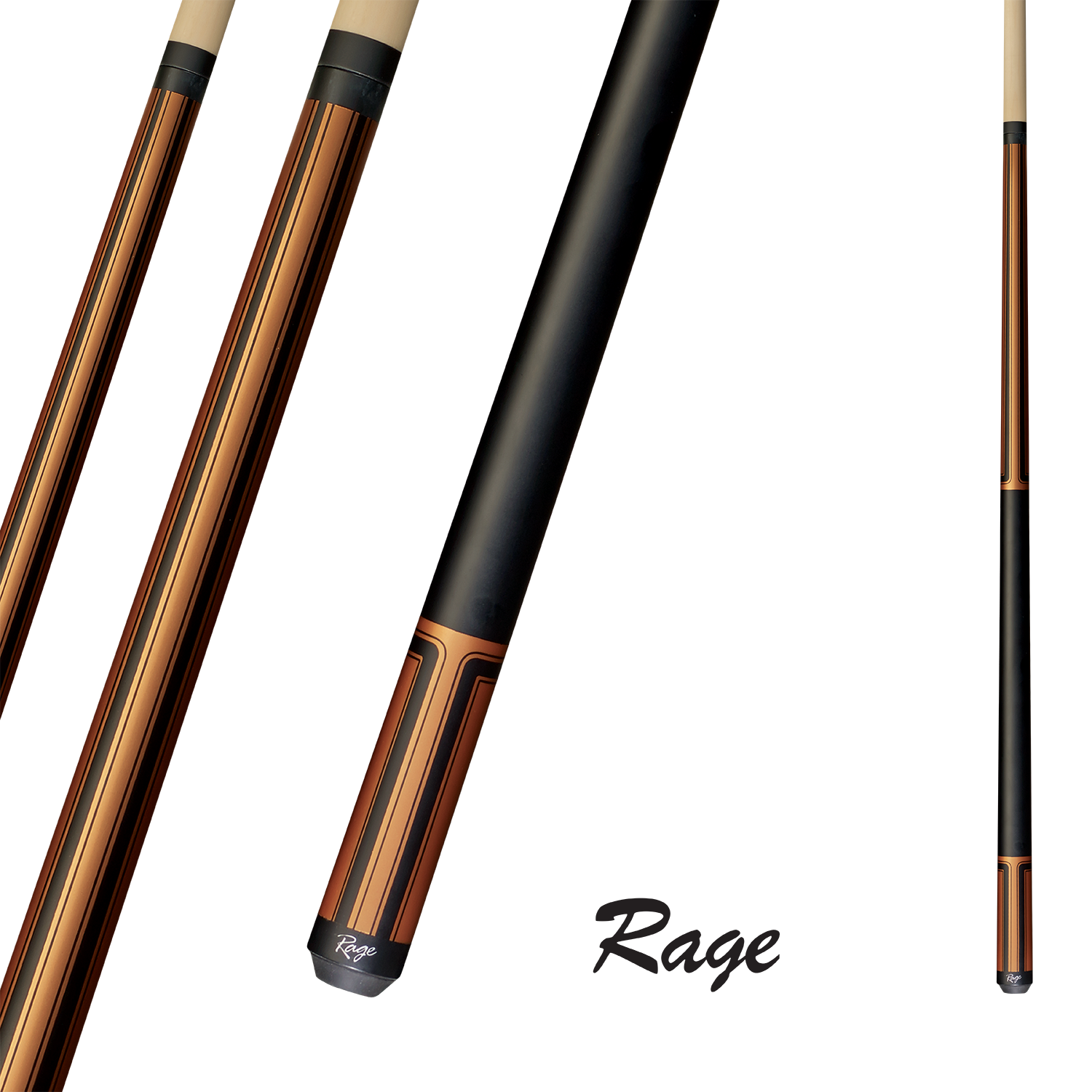 BAGUETTE DE BILLARD RAGE MATTE COPPERHEAD 13MM 190Z