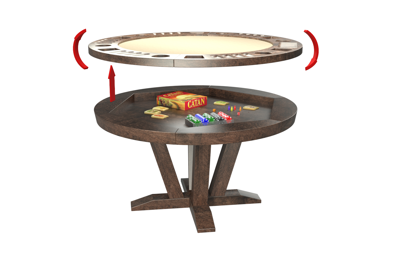 TABLE DE JEUX RONDE RIVER