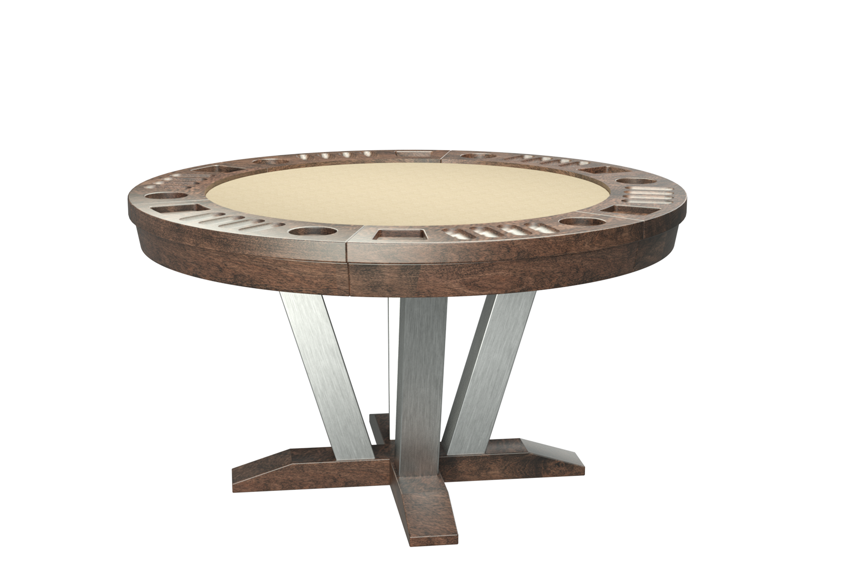 TABLE DE JEUX RONDE RIVER STAINLESS