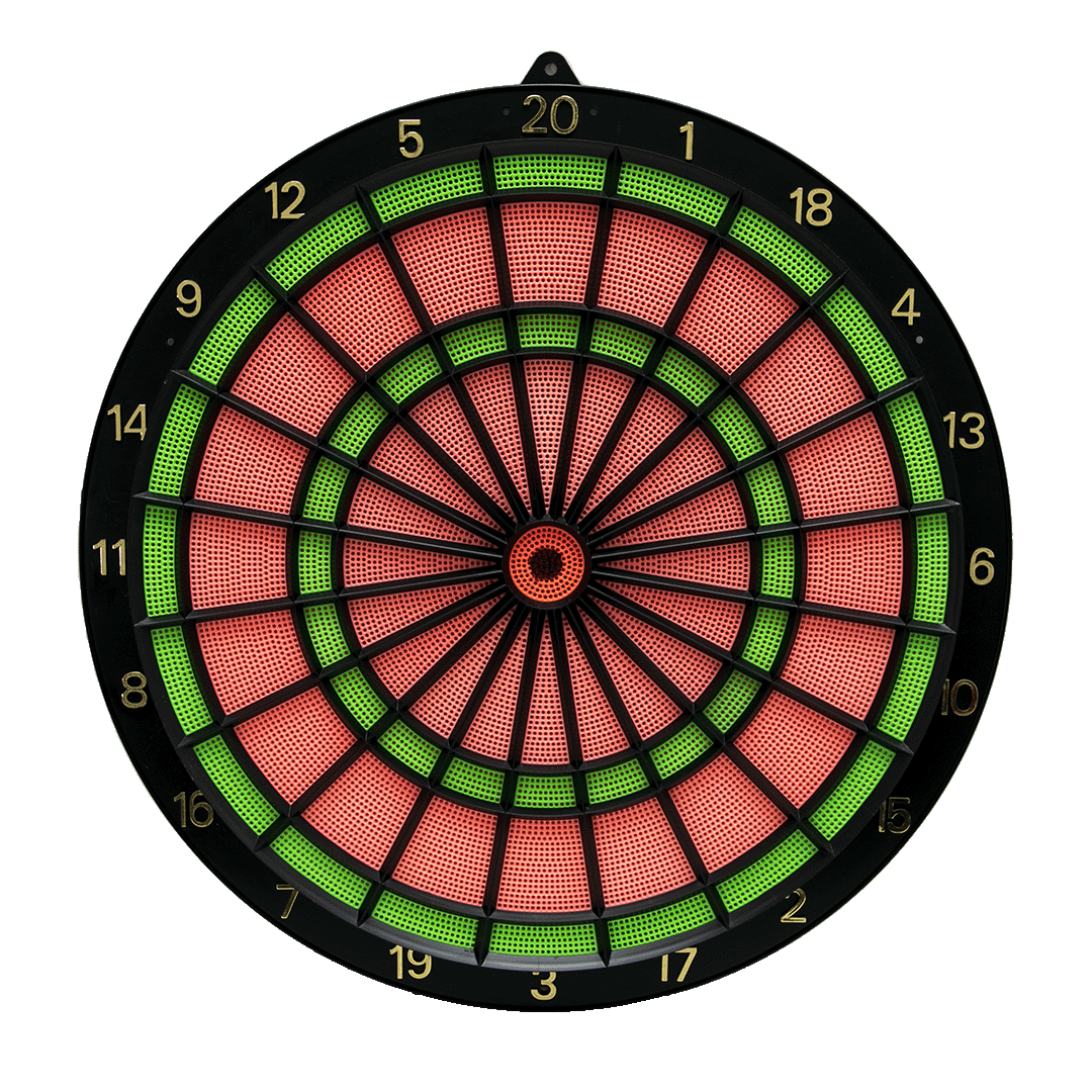 DARTBOARD 6 DARTS 6 TIPS 18 IN
