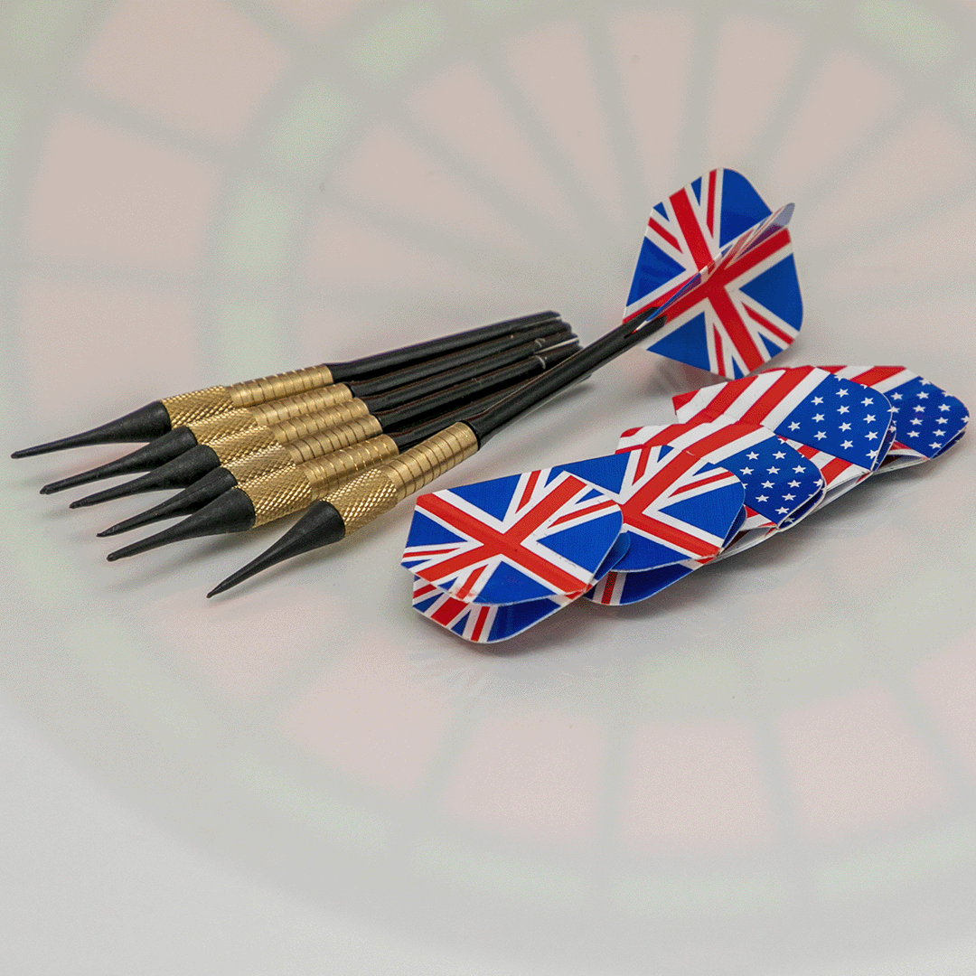 DARTBOARD 6 DARTS 6 TIPS 18 IN TIPS