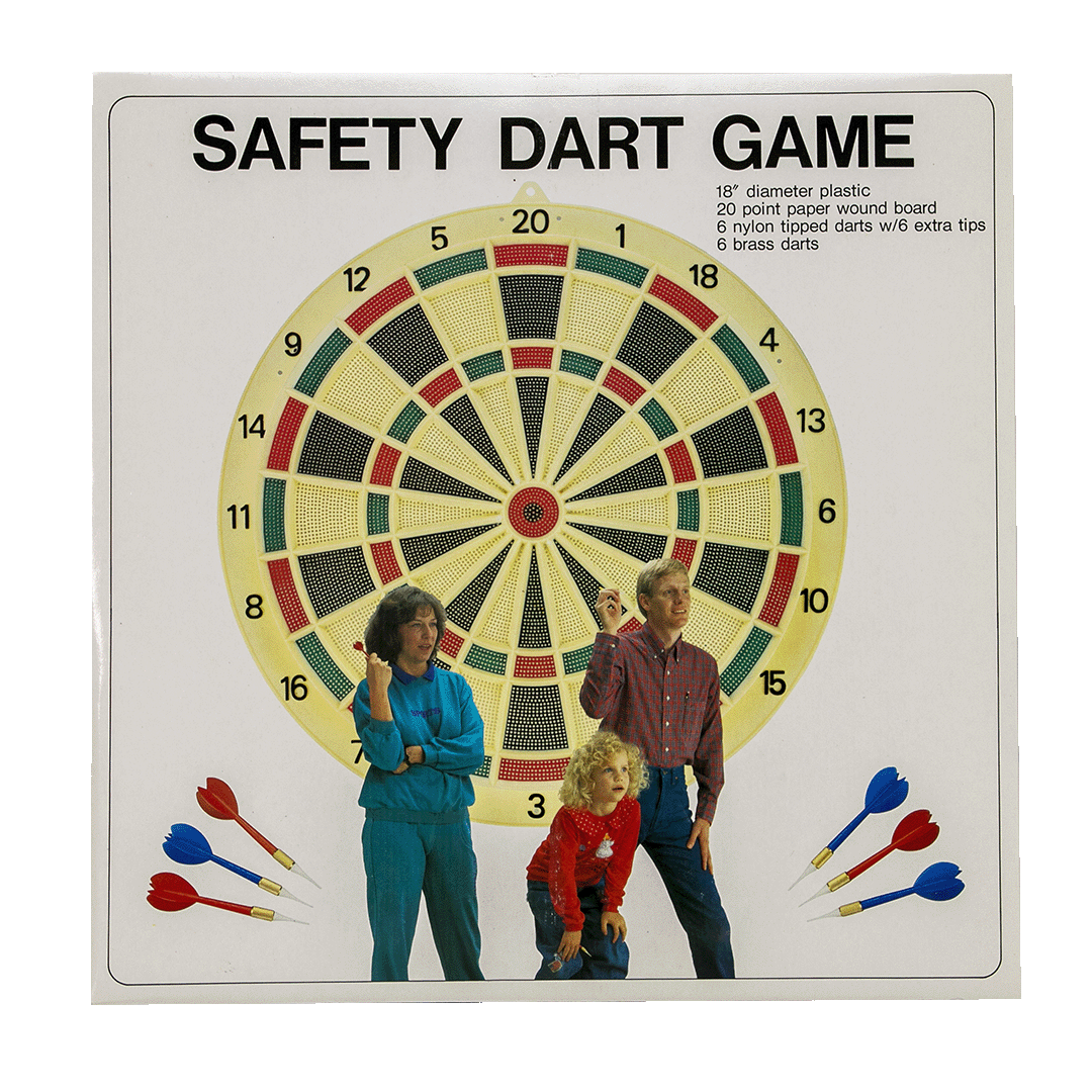 DARTBOARD 6 DARTS 6 TIPS 18 IN BOX