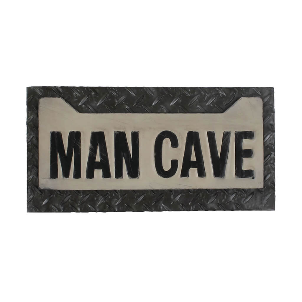 METAL-SIGN-MAN CAVE LICENSE PLATE