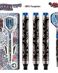 WARRIOR TIPU SOFT TIP DART SET-80% TUNGSTEN