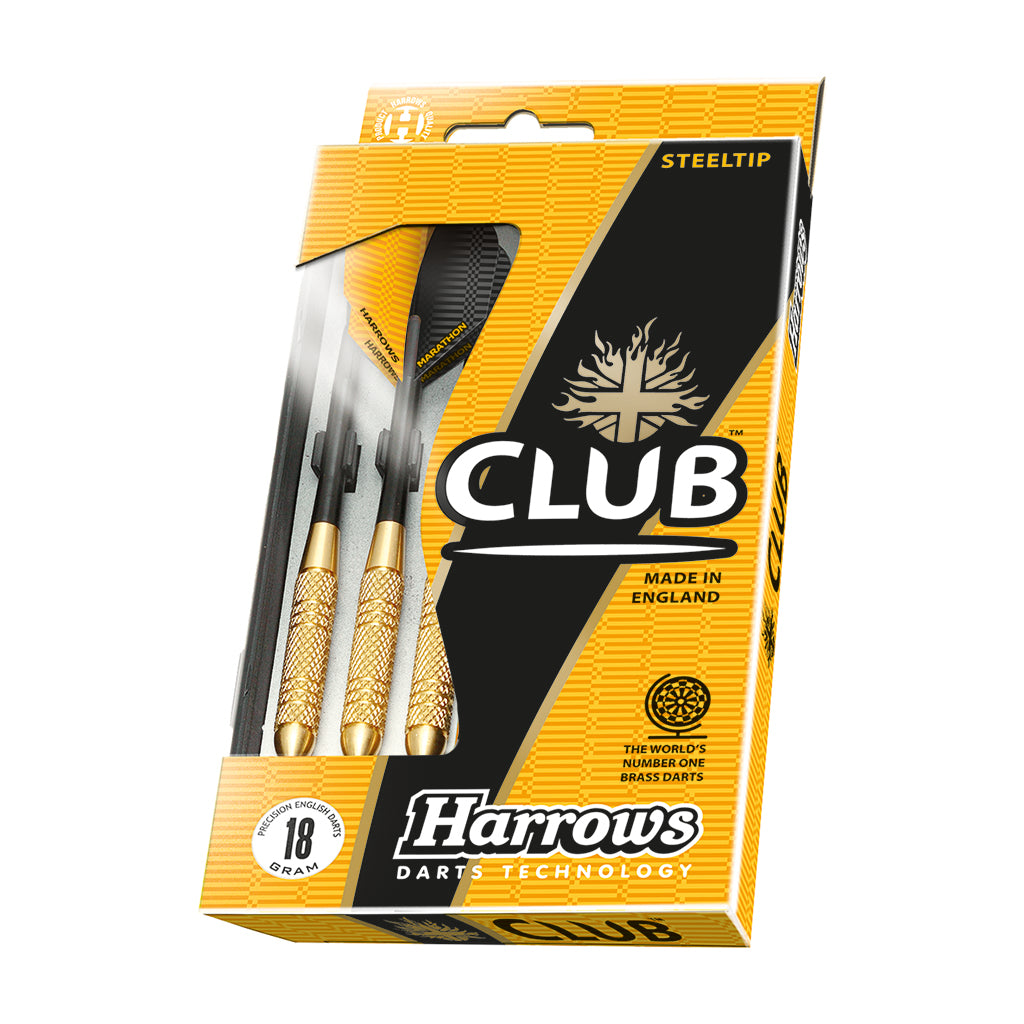 DARDS EN LAITON À POINTE D'ACIER HARROWS CLUB