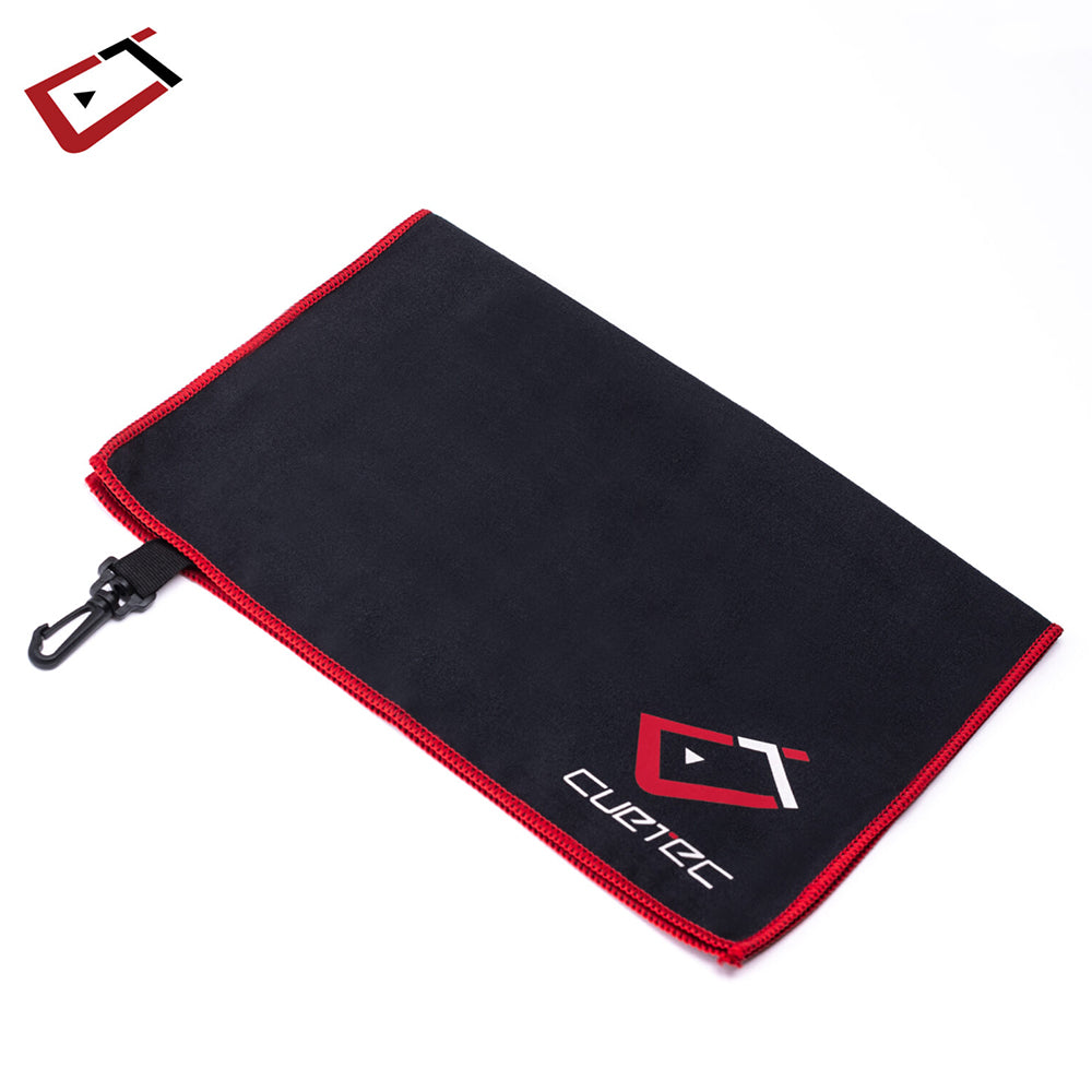 CUETEC MICROFIBER BILLIARD TOWEL - RED/BLACK