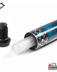 CUETEC CYNERGY POOL CUE NAVY AND SILVER X LAGOON PERFORATED POLY WRAP 11.8MM 19OZ